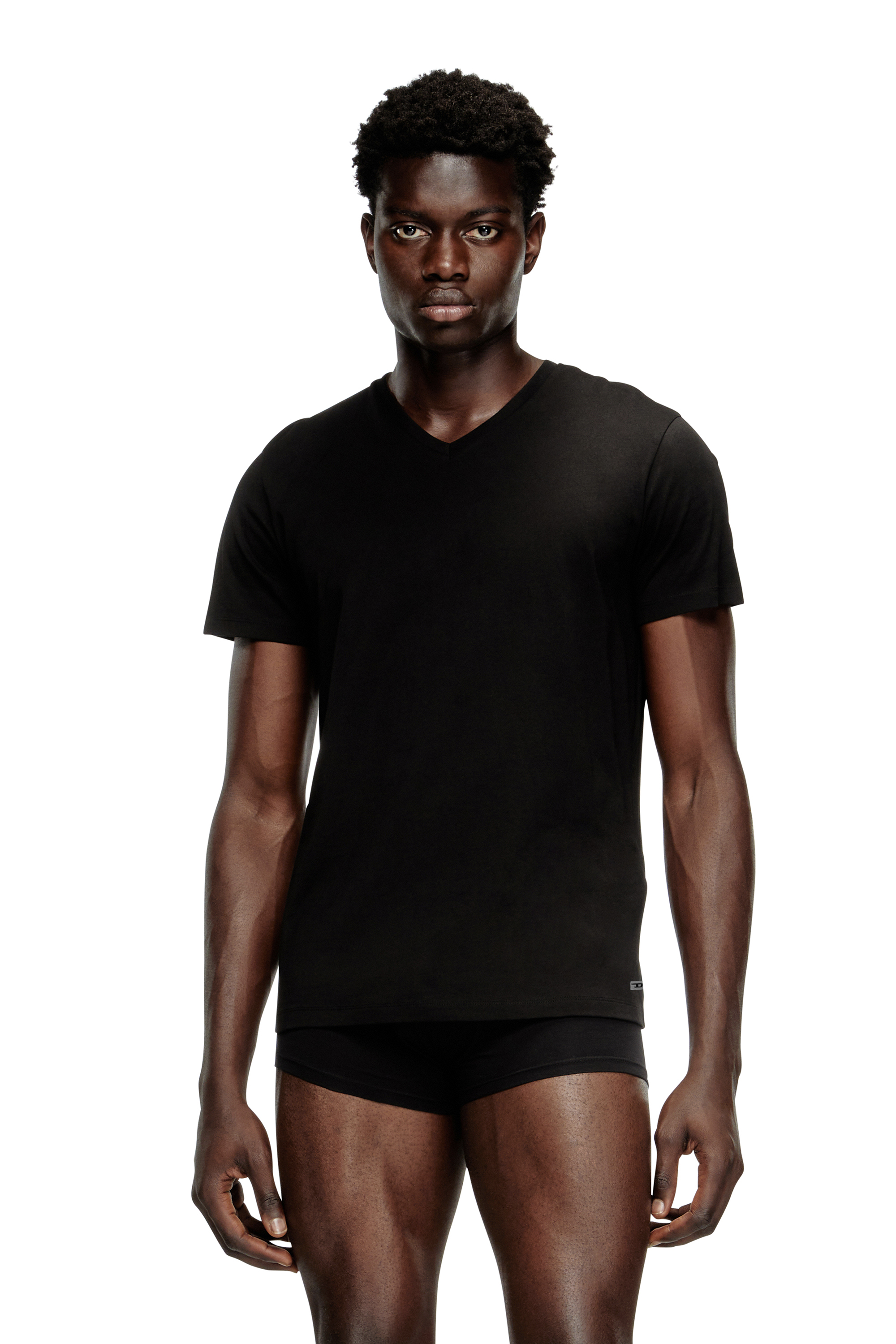 Diesel - MICHAEL-D-BOX-3PACK, Man's Three-pack of V-neck T-shirts in Black - 2
