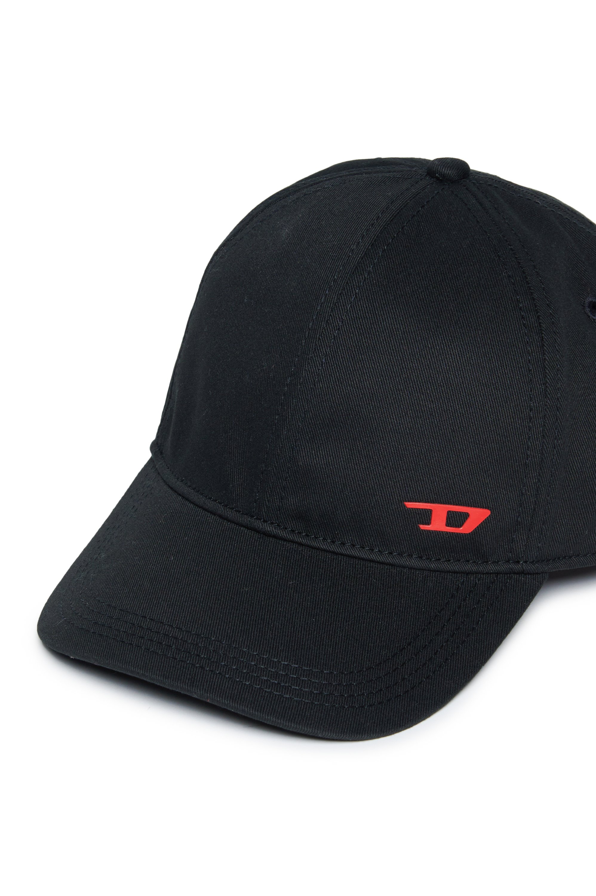 Diesel - FENSID, Berretto da baseball con logo D Uomo in Nero - 3