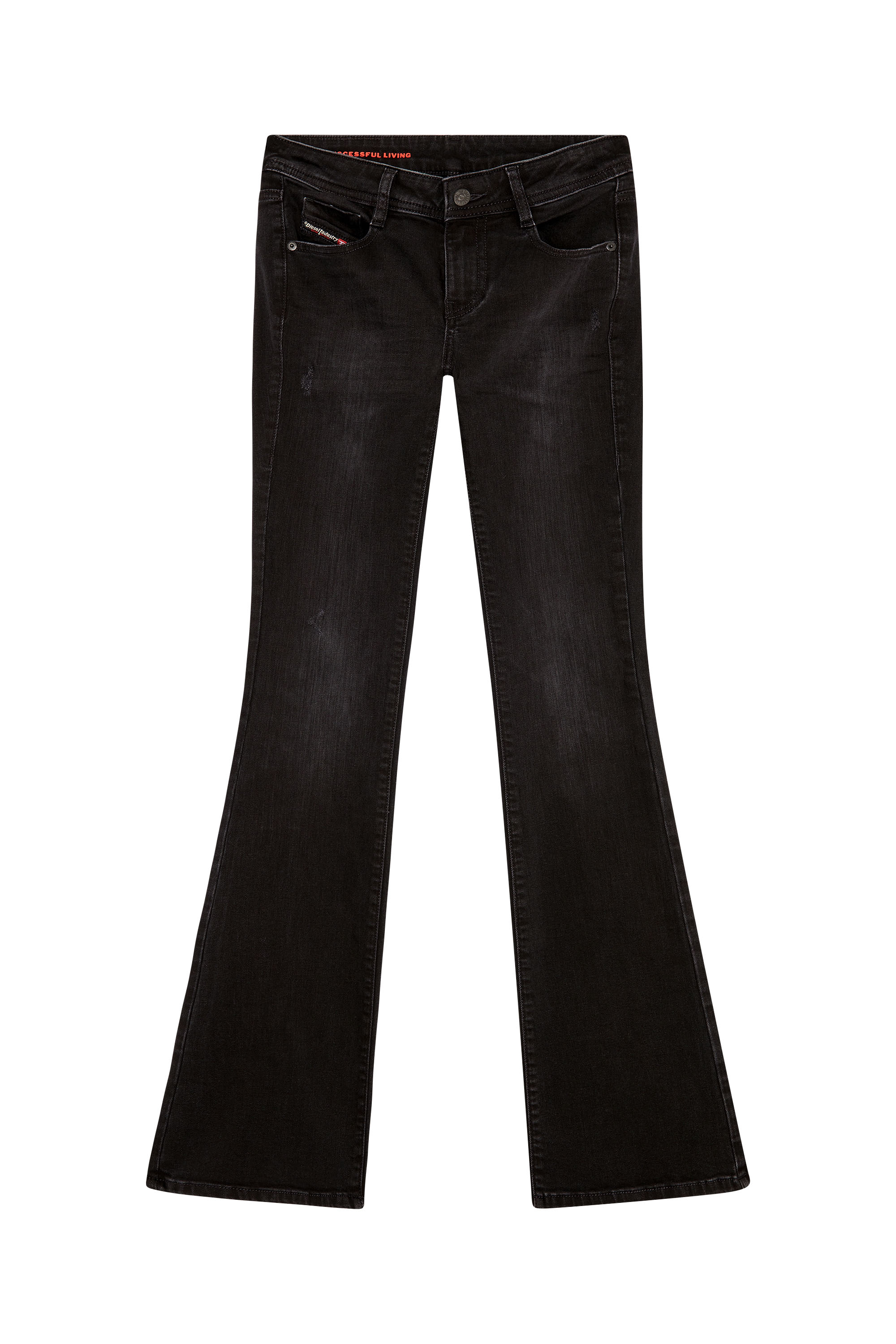 Diesel - 1969 D-Ebbey 0TFAS Bootcut and Flare Jeans, Nero/Grigio scuro - Image 5
