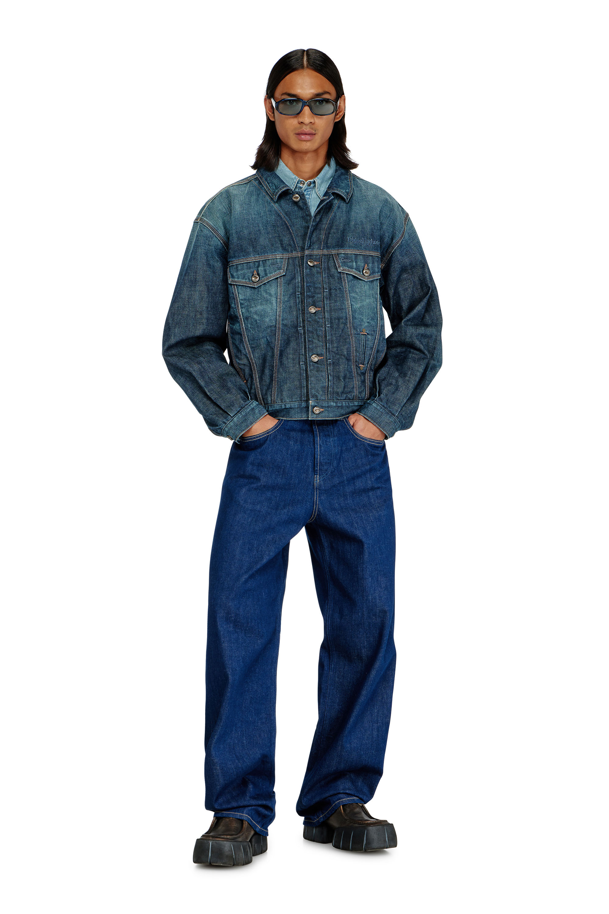 Diesel - Relaxed Jeans 2001 D-Macro 09Q09 Homme, Bleu Fonc&eacute; - Image 2