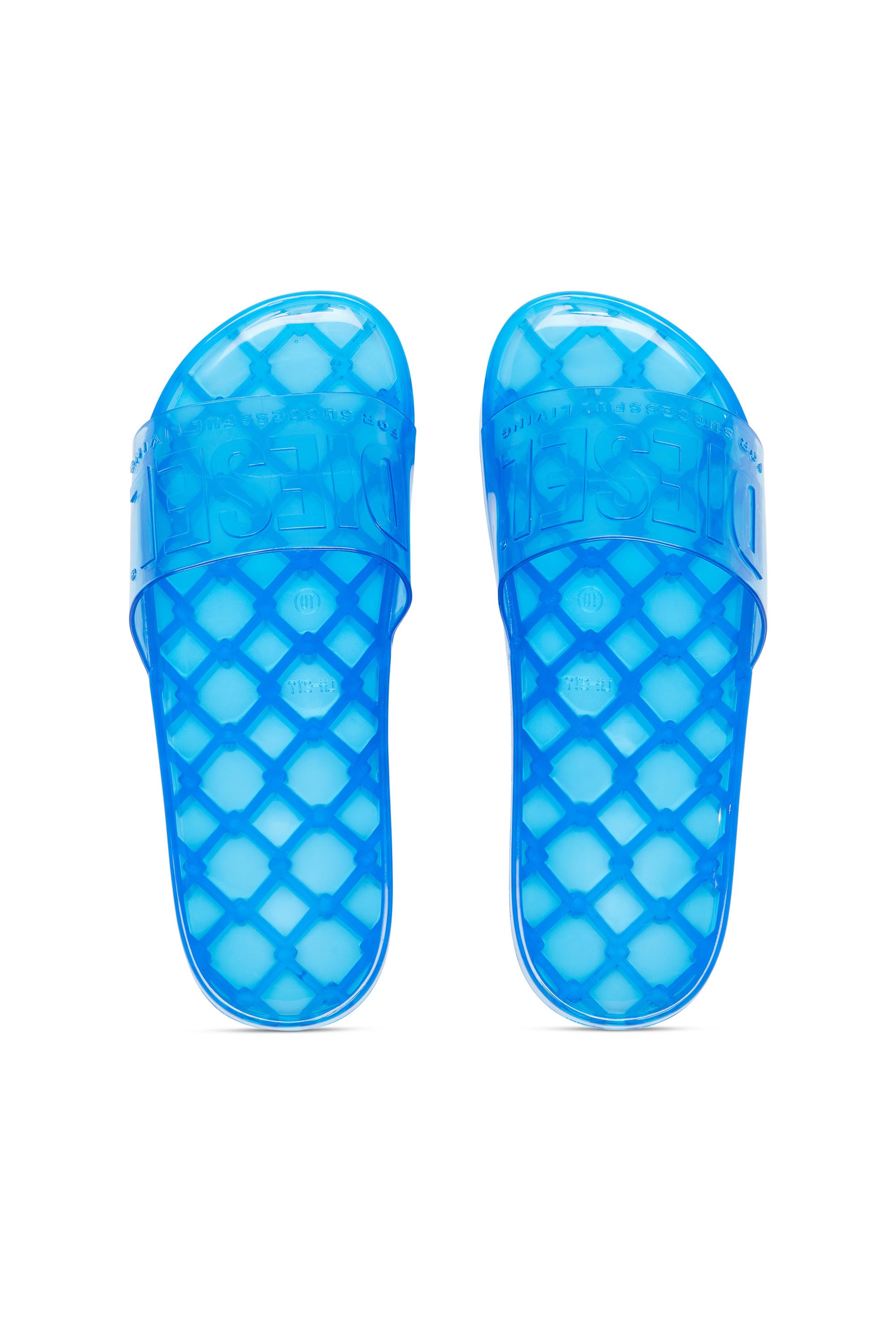 Diesel - SA-KARAIBI GL X, Femme Sa-Karaibi-Claquettes de piscine en PVC transparent in Bleu - Image 5