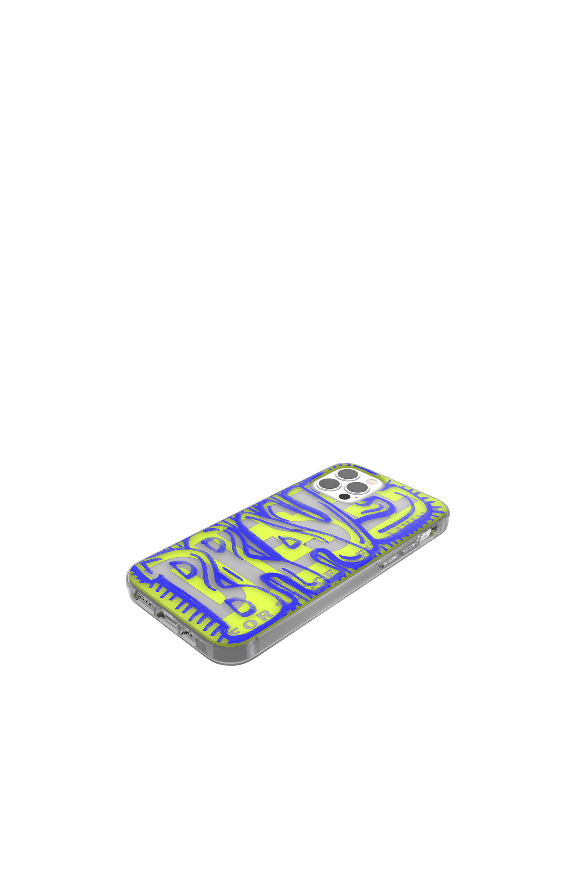 Diesel - 42564 STANDARD CASE, Unisex Handycase aus ultraleichtem TPU  für iPhone 12/12 Pro in Blau/Grün - 4