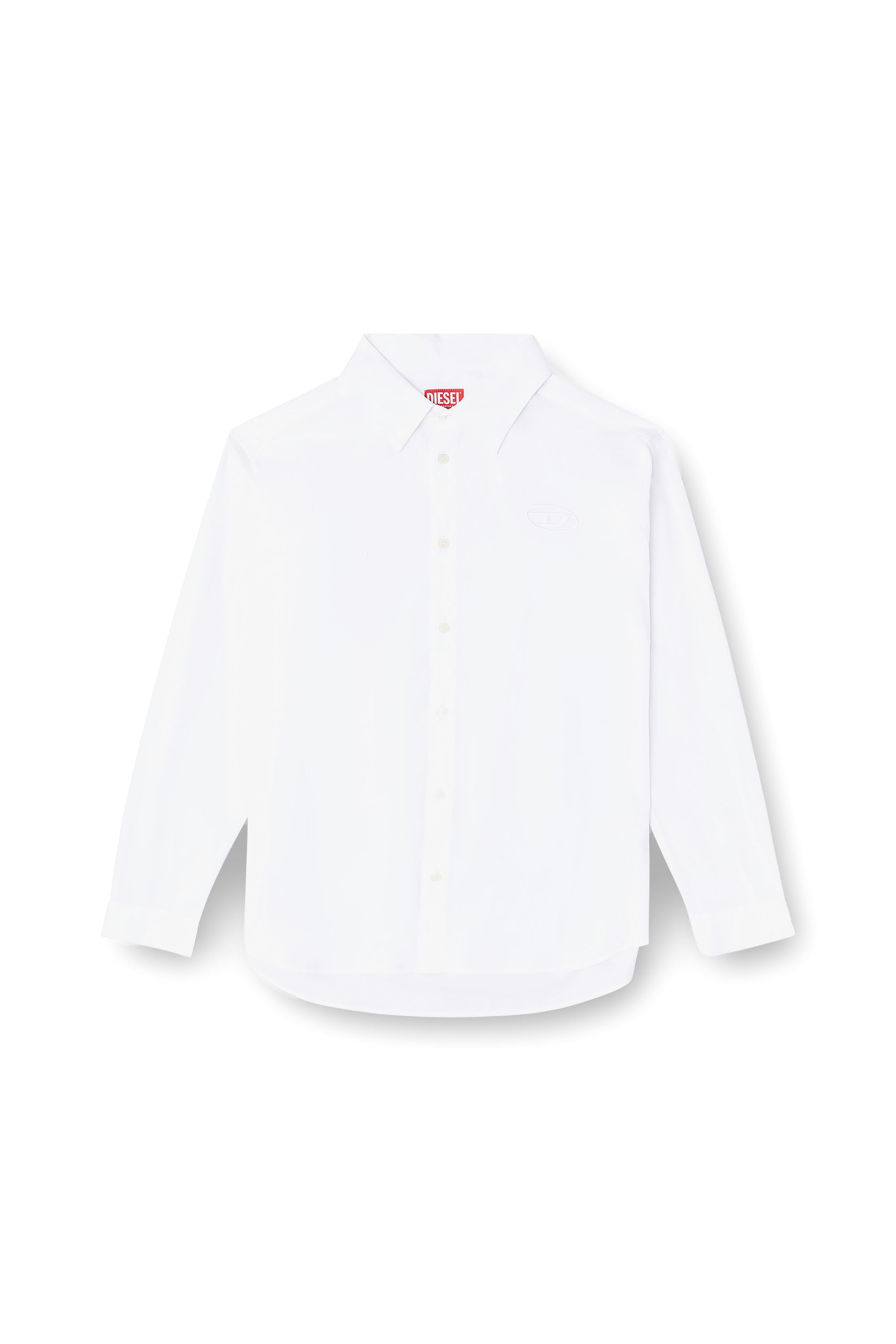 Diesel - S-SIMPLY-GSBH, Chemise en popeline extensible avec broderie Homme in Blanc - 3