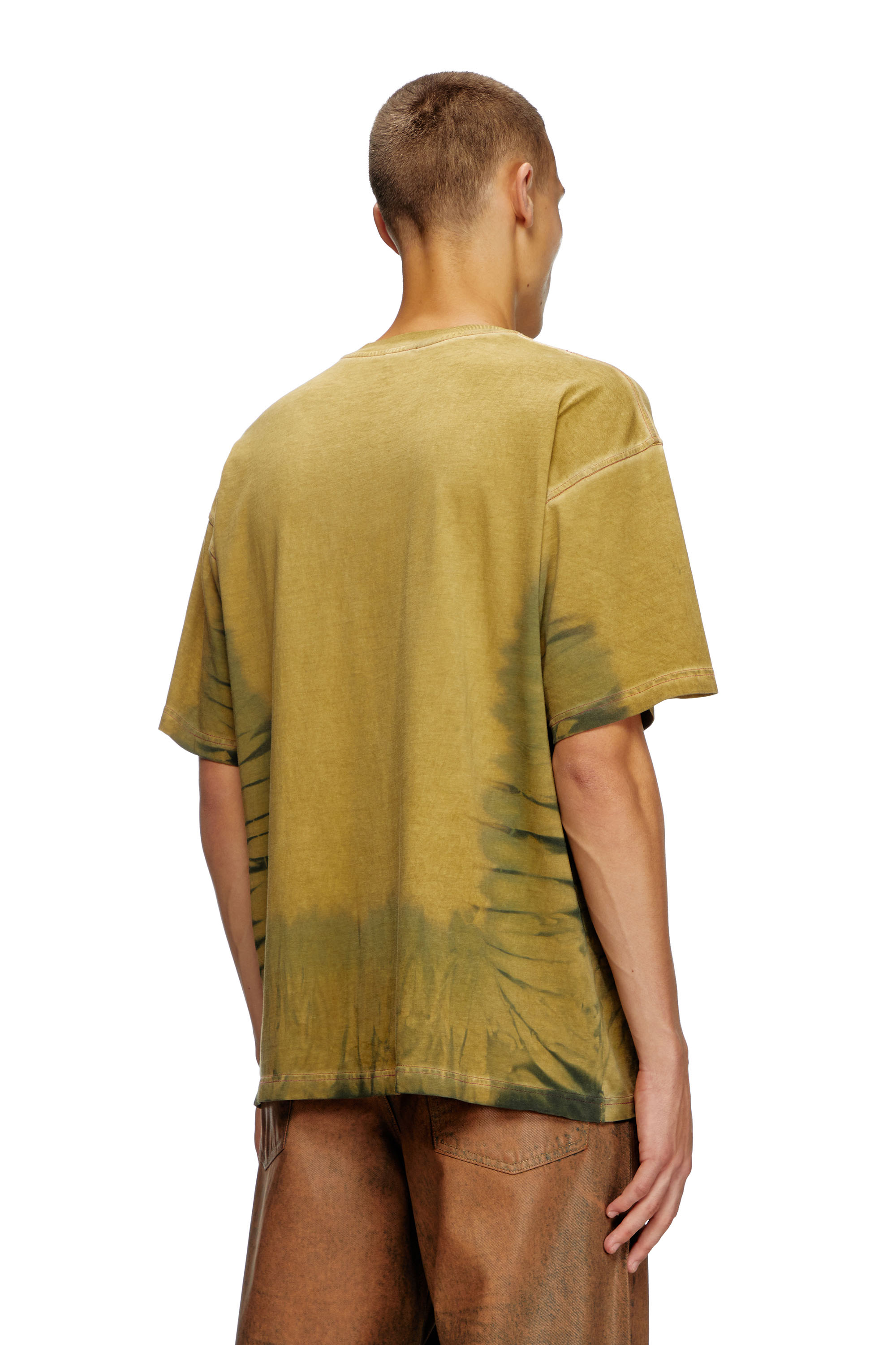 Diesel - T-BOXT-R24, T-shirt tie-dye avec imprimé projecteur Homme in Marron - 4