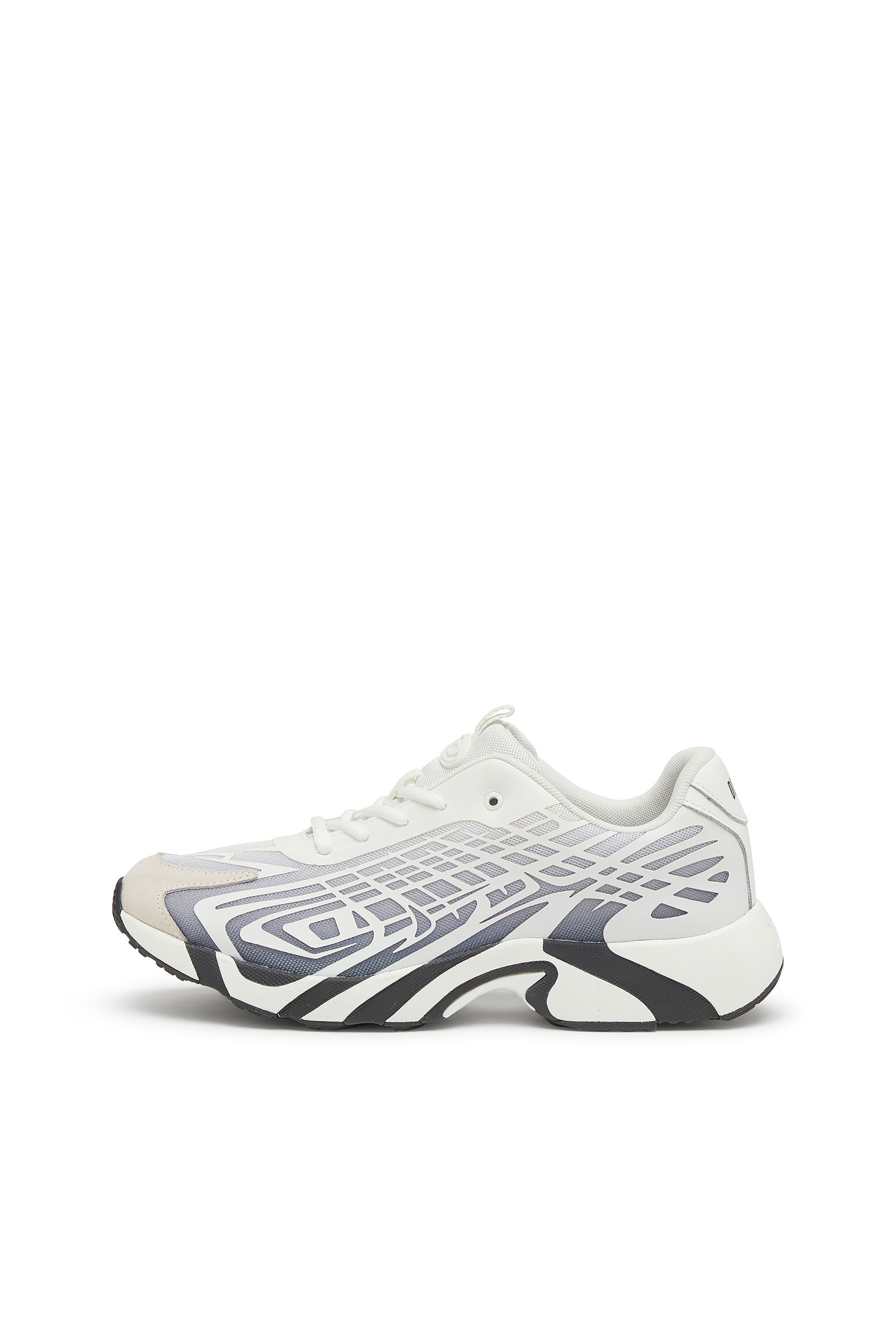 Diesel - S-D-VIT'S 500 LOW, D-Vit-Sneakers en mesh dégradé rayé Homme in Blanc - 8