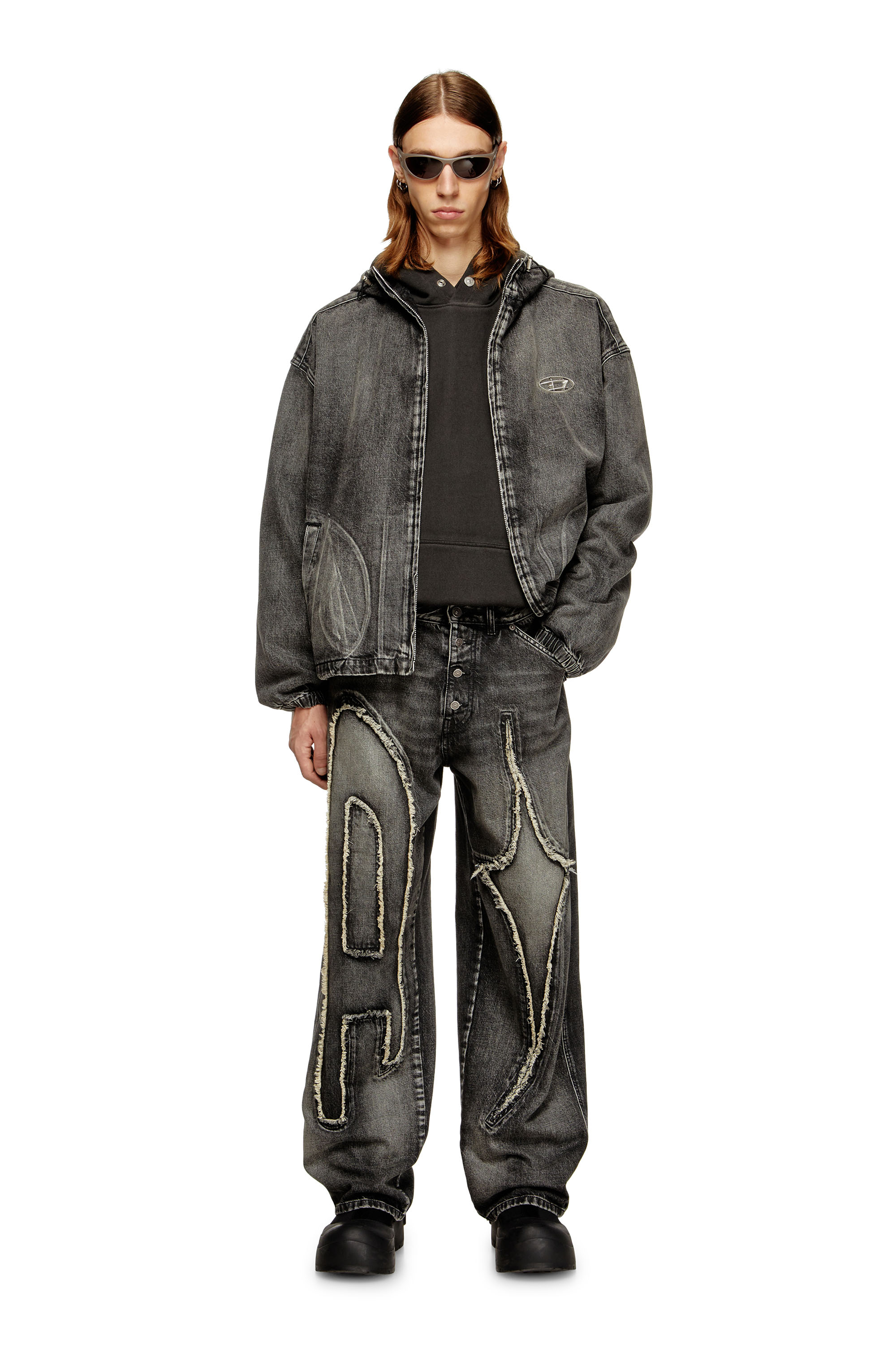 Diesel - Unisex's Straight Jeans D-ThugClub 0BEBT, Black/Dark grey - 3