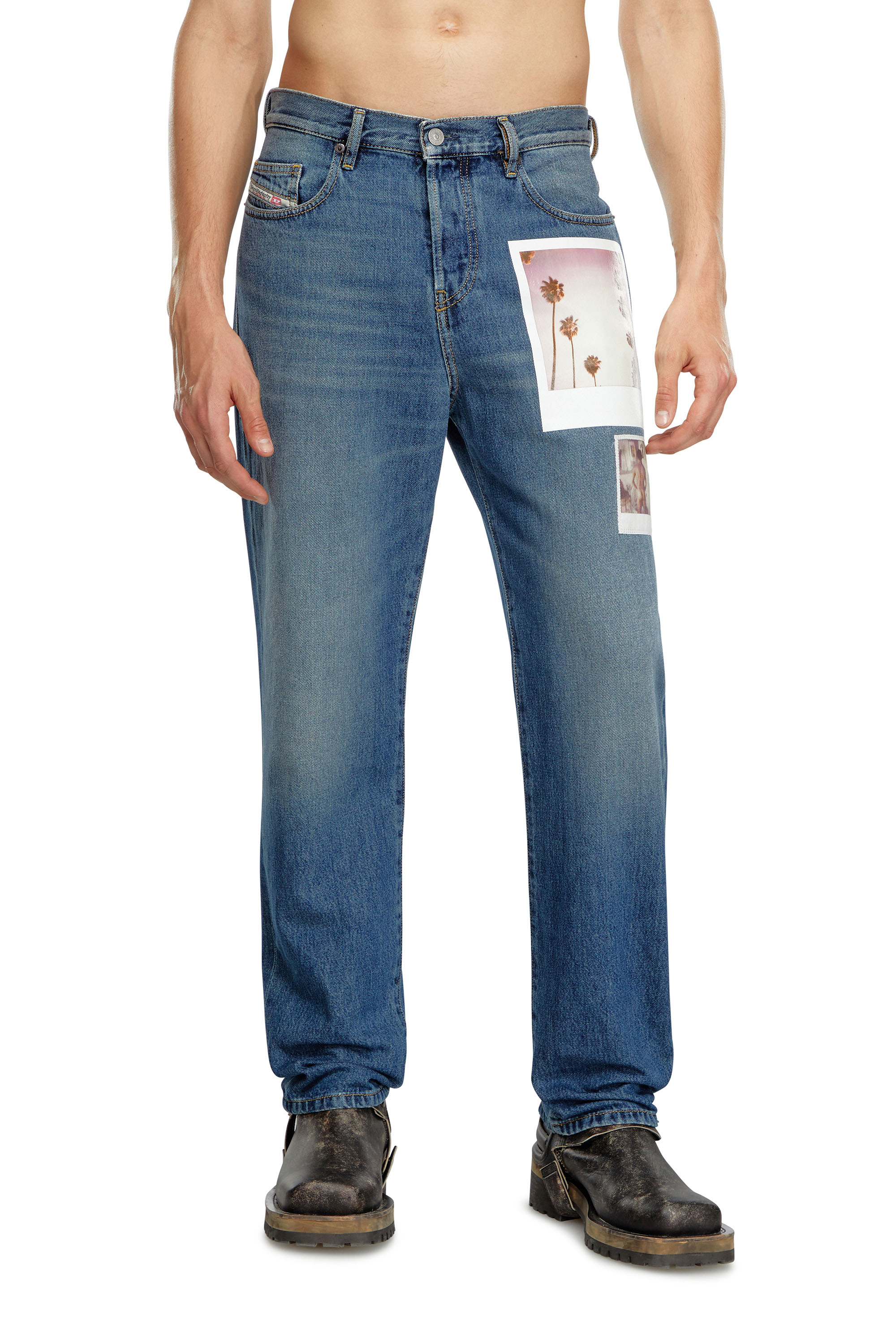 Diesel - Mixte Straight Jeans 2020 D-Viker 09L89, Bleu moyen - Image 1