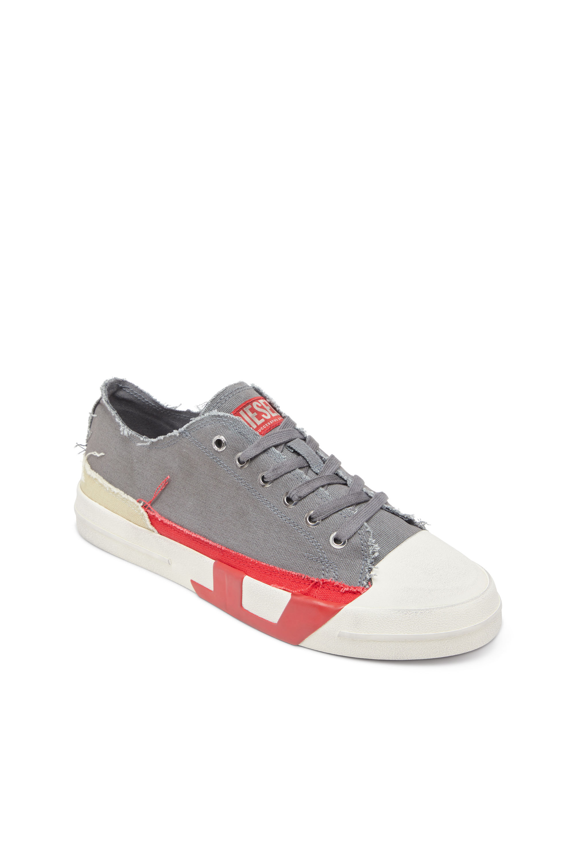 Diesel - S-D-VERSE LOW, S-D-Verse-Sneaker in canvas effetto dirt Uomo in Grigio - 6