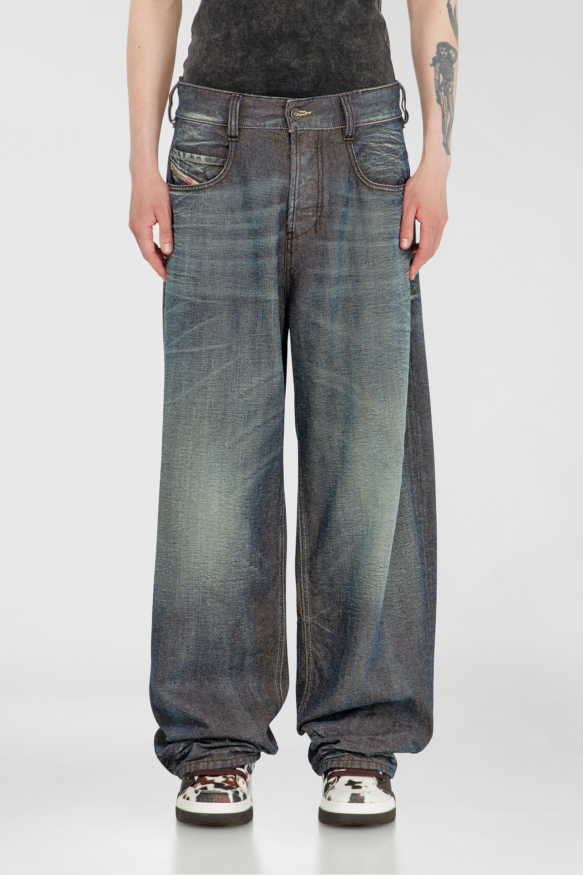 Diesel - Relaxed Jeans 1997 D-Enim-M 007EM Mixte, Bleu Fonc&eacute; - Image 4