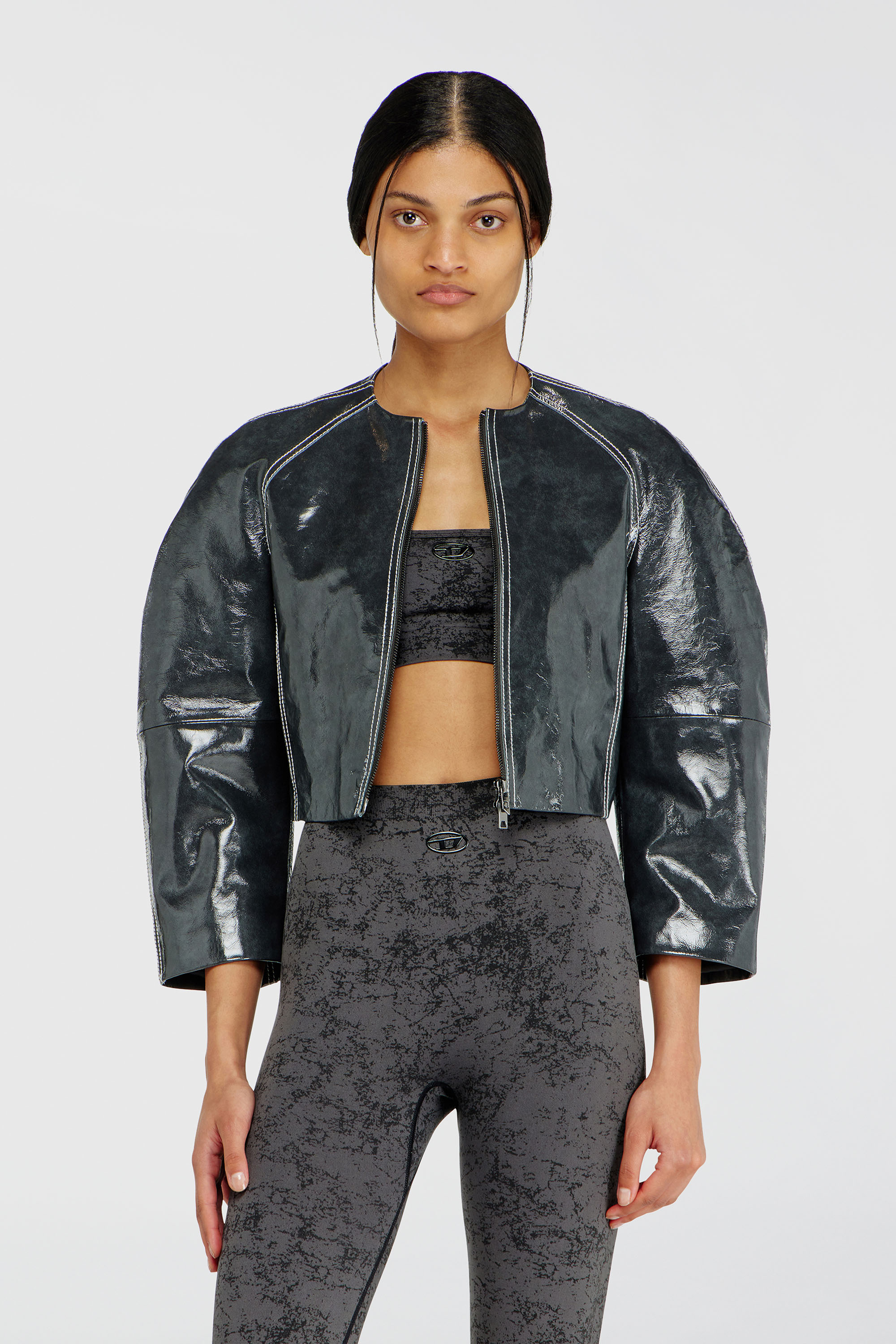 Diesel - HELLA-UTLT, Brassi&egrave;re de sport &agrave; imprim&eacute; utilitaire Femme in Gris - 5