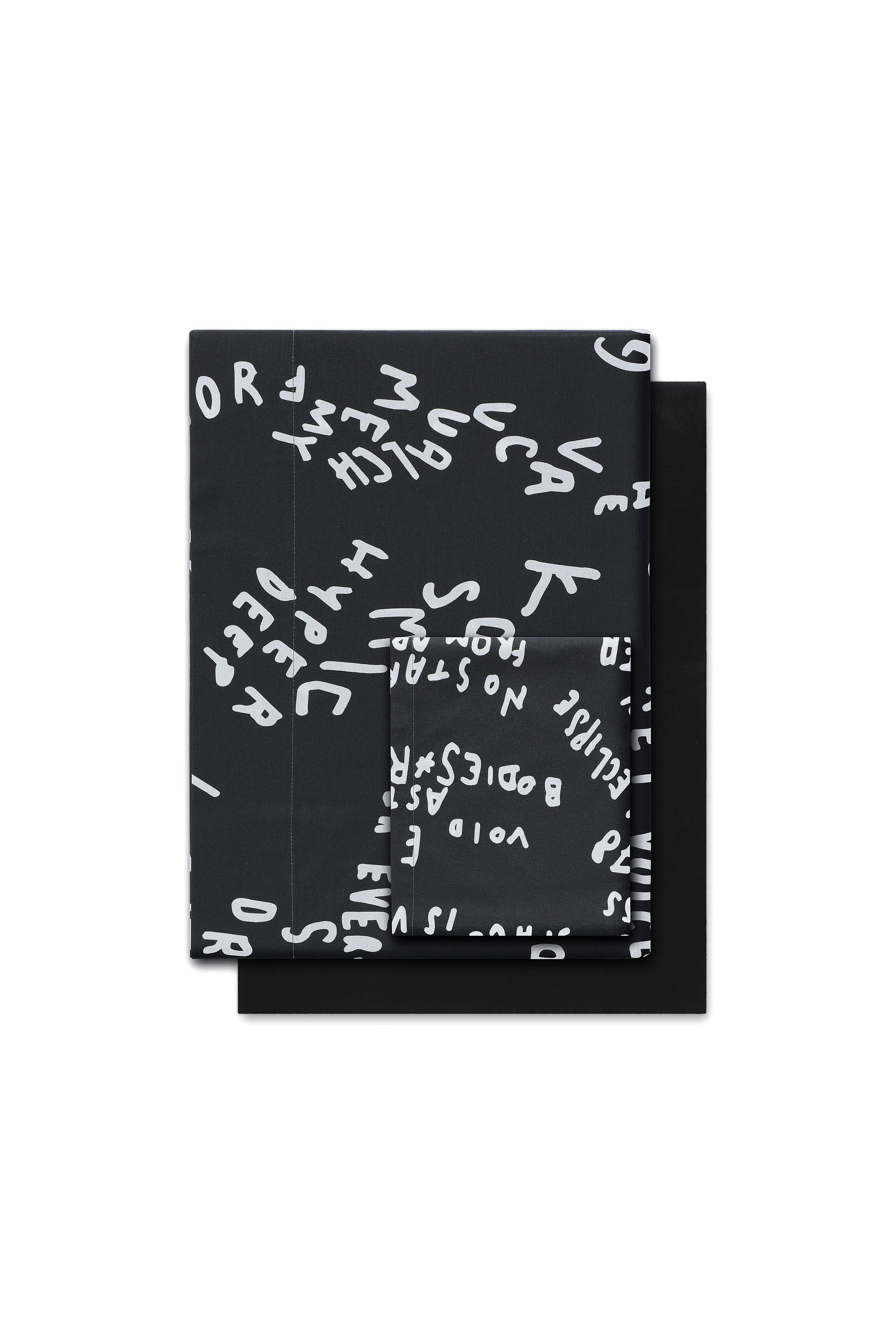 2003997 CLET SCRIBBL, Schwarz - Bettbezug