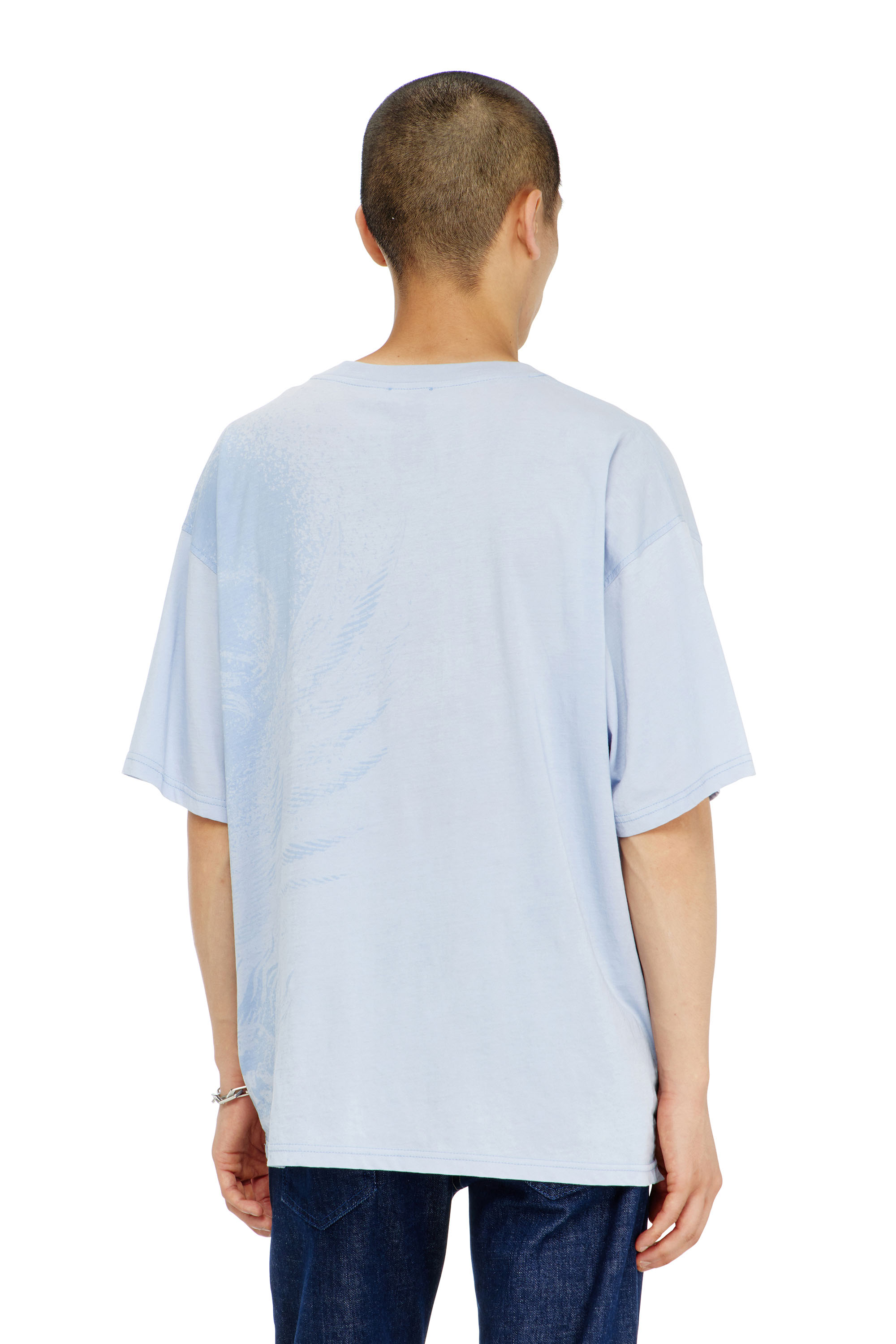 Diesel - T-BOXT-AA3, T-shirt dal taglio rilassato con stampe a pigmenti Uomo in Blu - 4