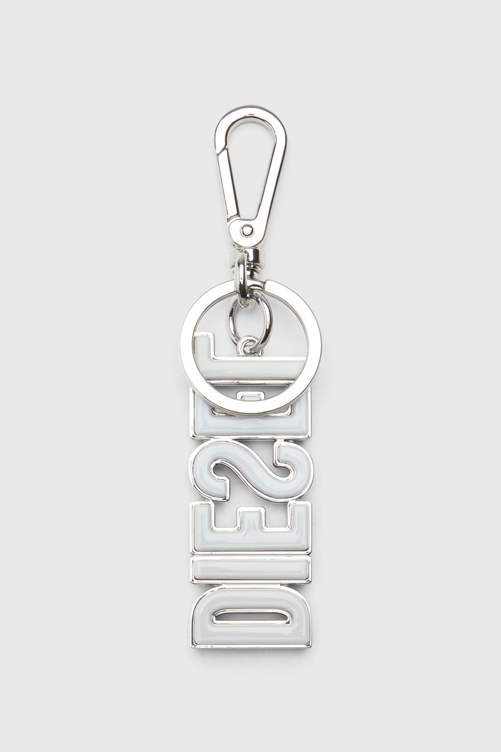 Diesel - DSL 3D KEY RING, Porte-cl&eacute;s DIESEL en m&eacute;tal et r&eacute;sine Homme in Noir - 2
