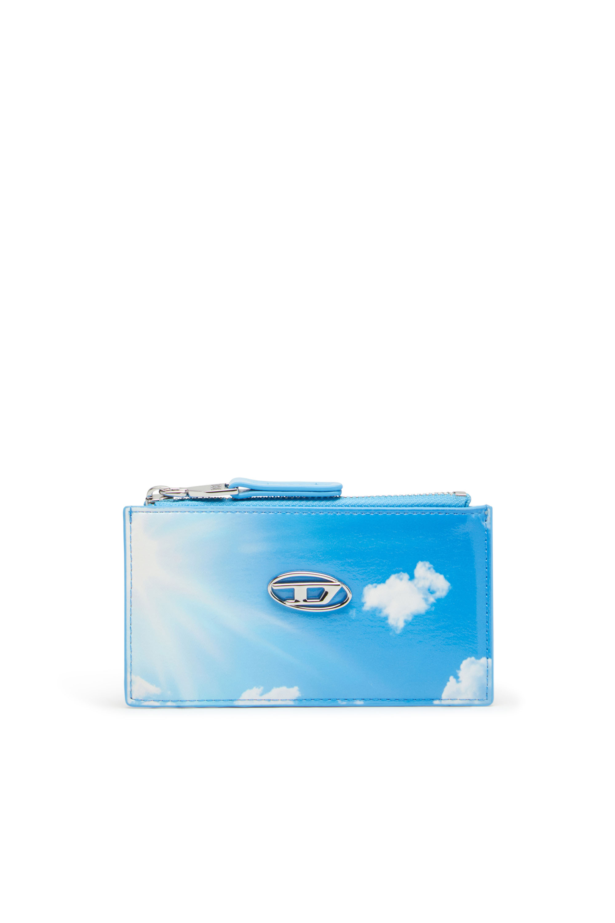 Diesel - PLAY CARD HOLDER III, Porte-cartes en PU brillant imprimé Femme in Bleu - 1