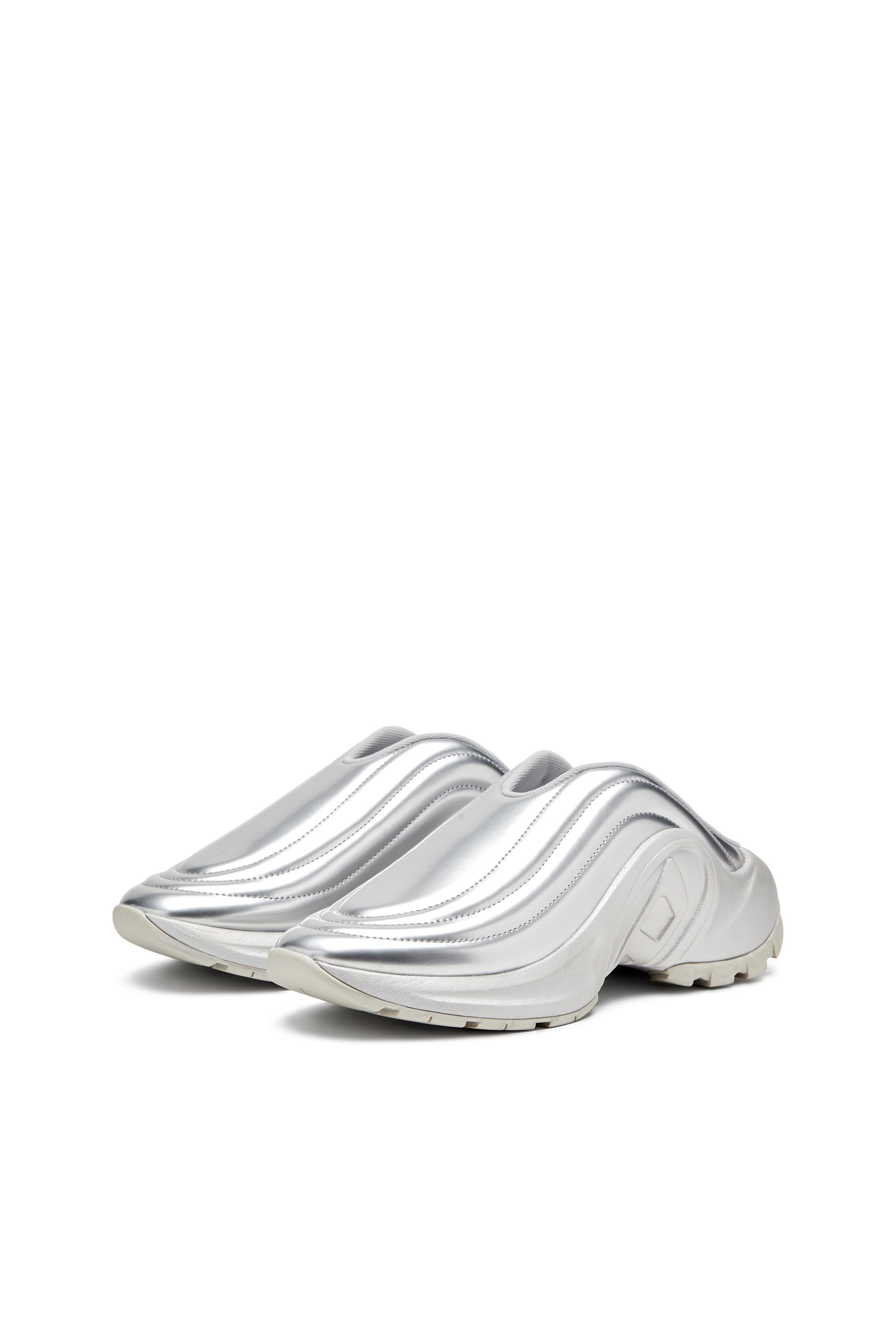 Diesel - S-D-RUNNER MULE X, Mule metallizzate Unisex in Argento - 8