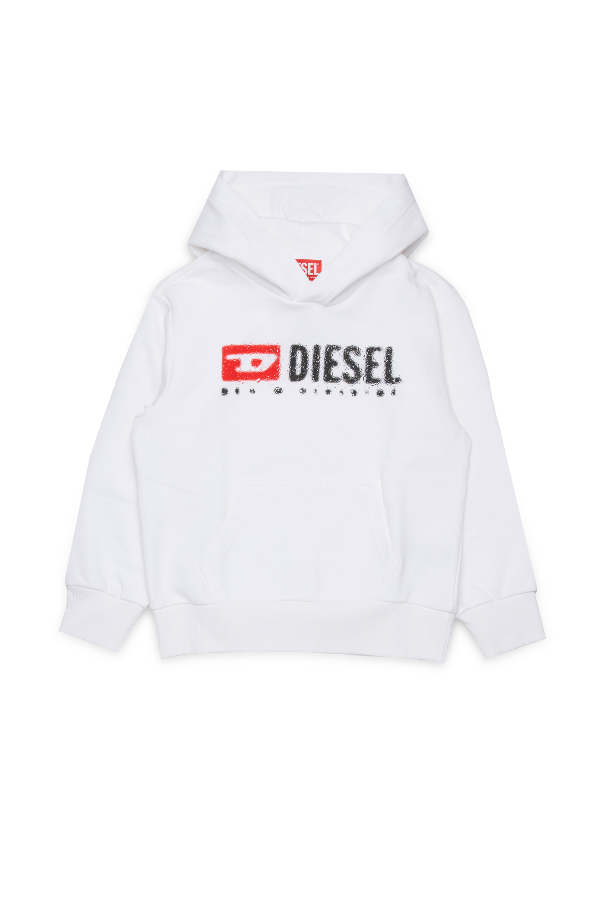 Diesel - SDROPSHOOD OVER, Herren Baumwoll-Sweatshirt mit Logo-Print in Weiß - 1