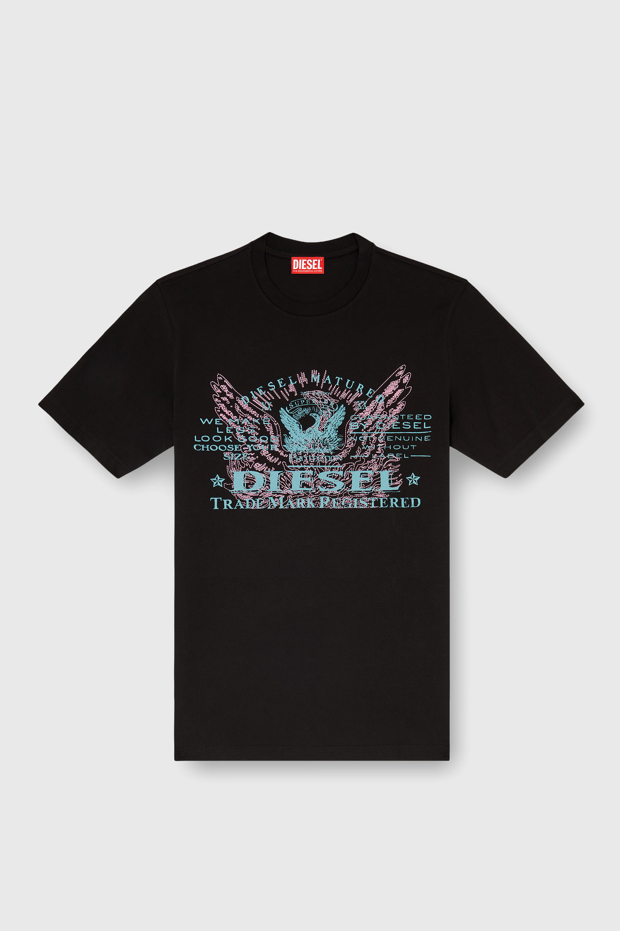 Diesel - T-JUST-FENIX-T92, T-shirt en coton avec imprim&eacute; graphique Homme in Noir - 2