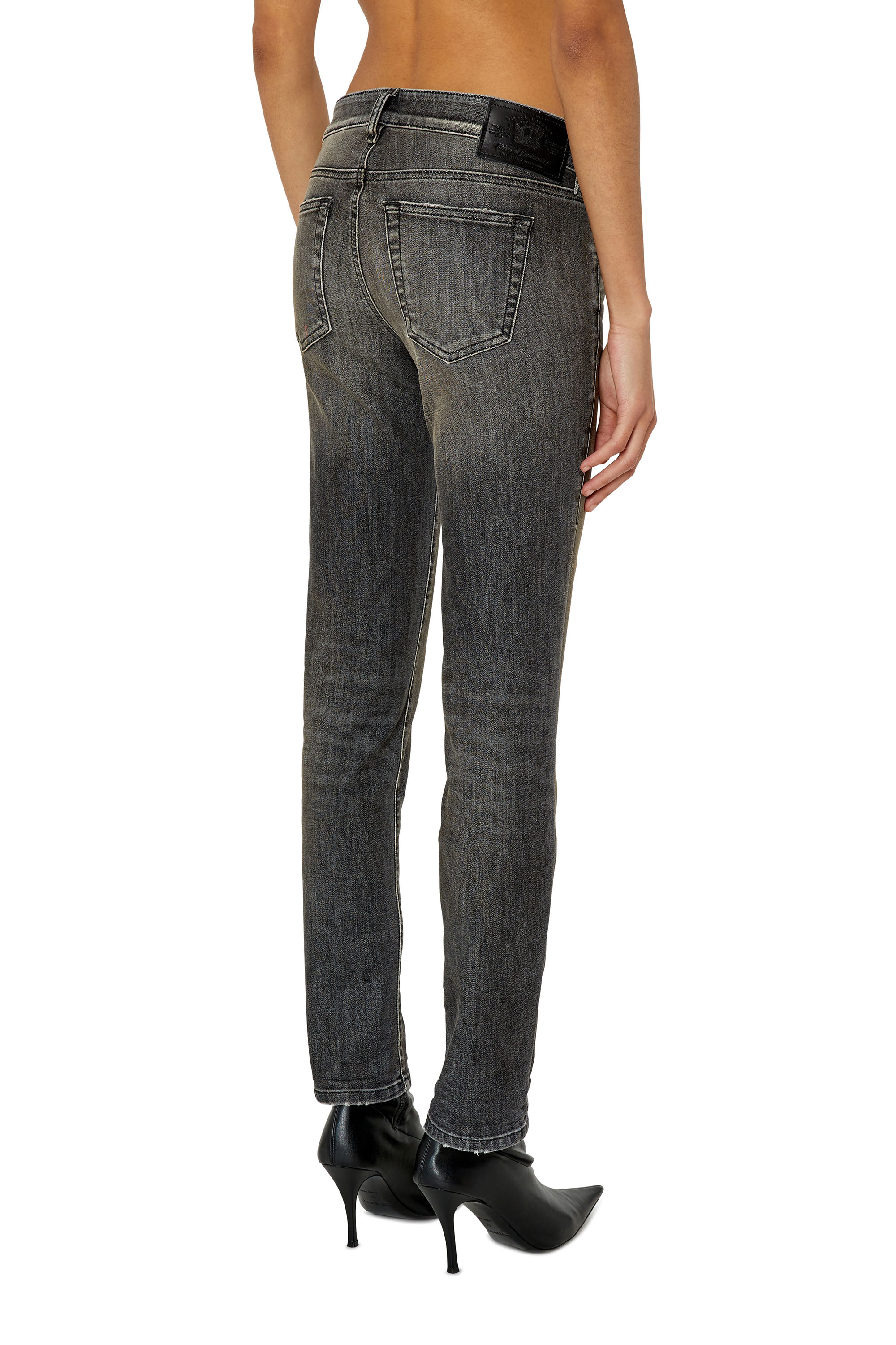 Diesel - Slim D-Ollies JoggJeans® 09F01, Nero/Grigio scuro - Image 2