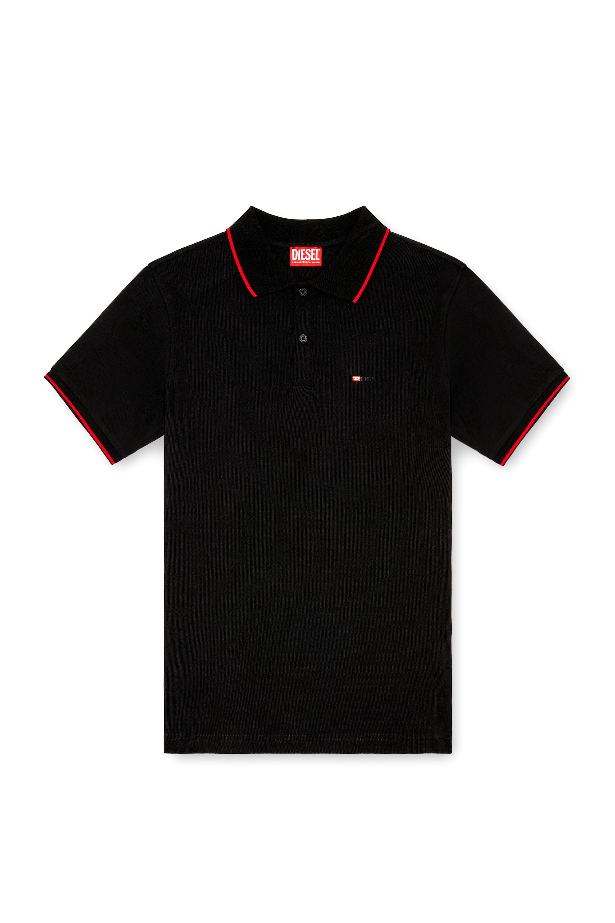 Diesel - T-FERRY-MICRODIV, Polo con micro ricamo Diesel Uomo in Nero - 2