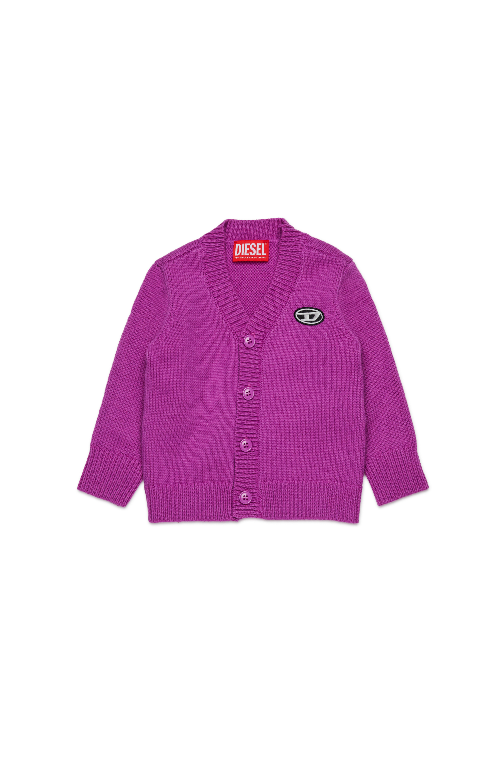 Diesel - KLONCARDIGANB, Unisex Cardigan aus Wollmischung in Violett - 1