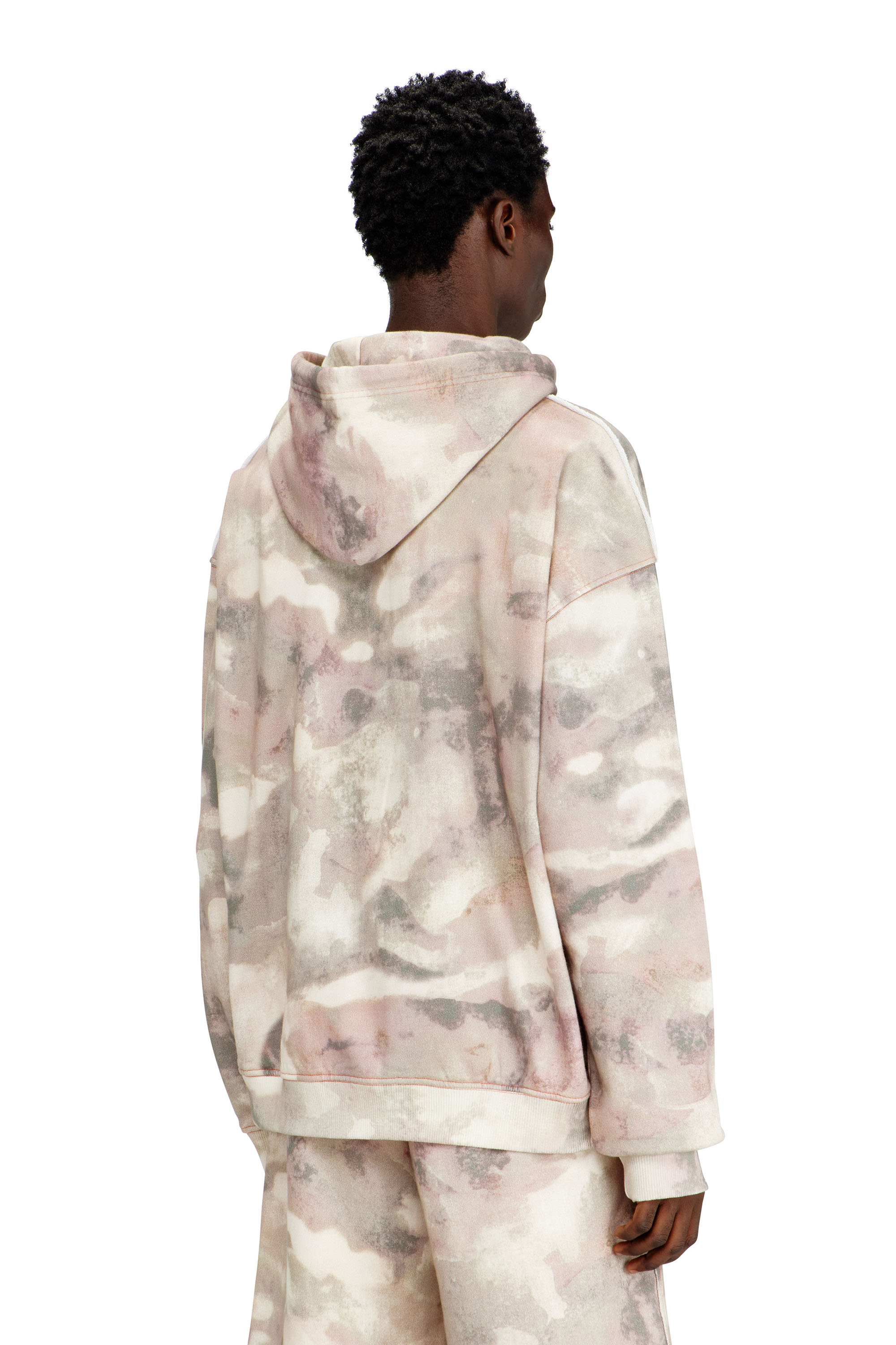 Diesel - S-BOXT-HOOD-V1, Sweat &agrave; capuche en coton biologique &agrave; imprim&eacute; camouflage Homme in Beige - 4