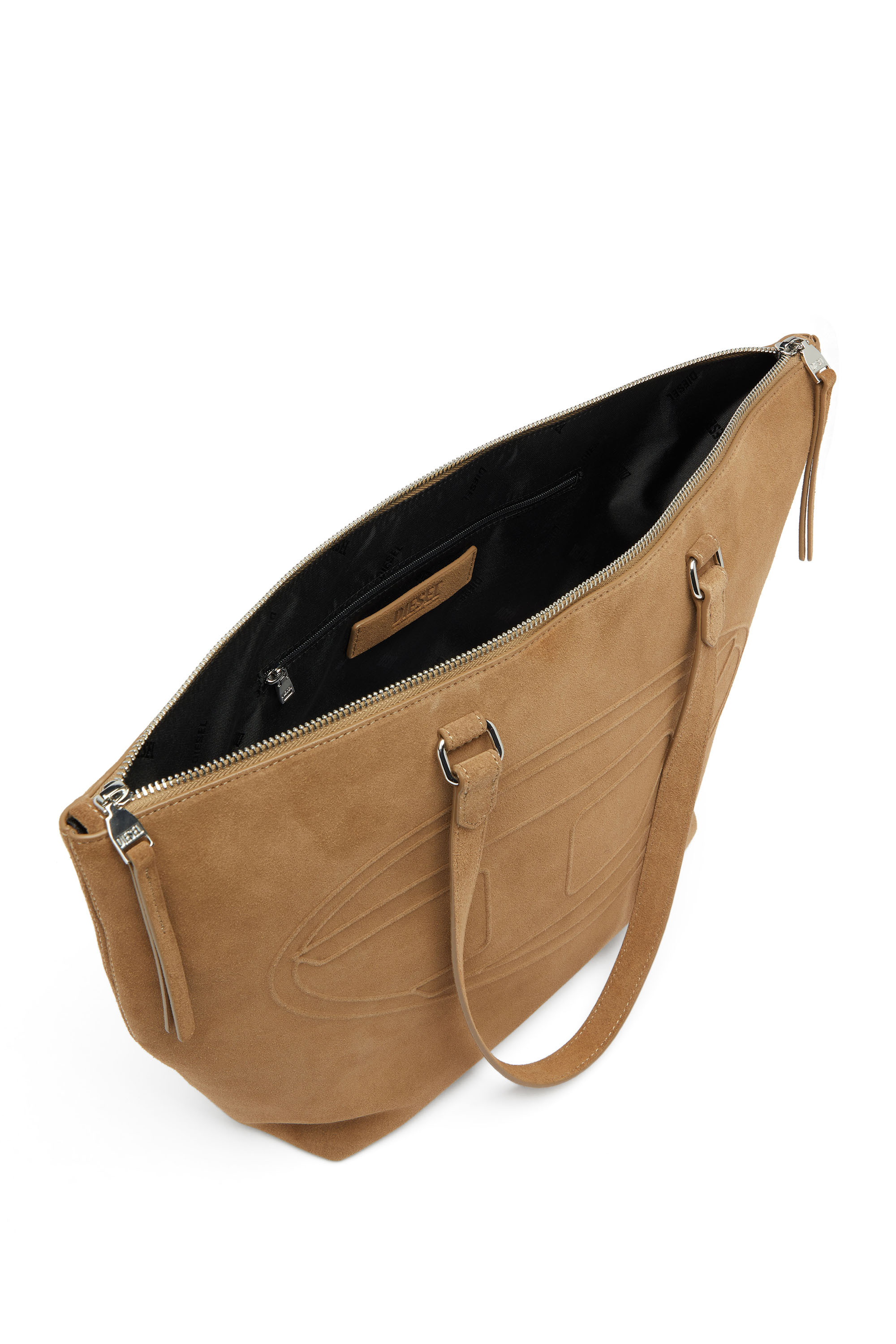 Diesel - 1DR DOME TOTE E/W, 1DR Dome - Borsa tote scamosciata con Logo Oval D Unisex in ToBeDefined - 3