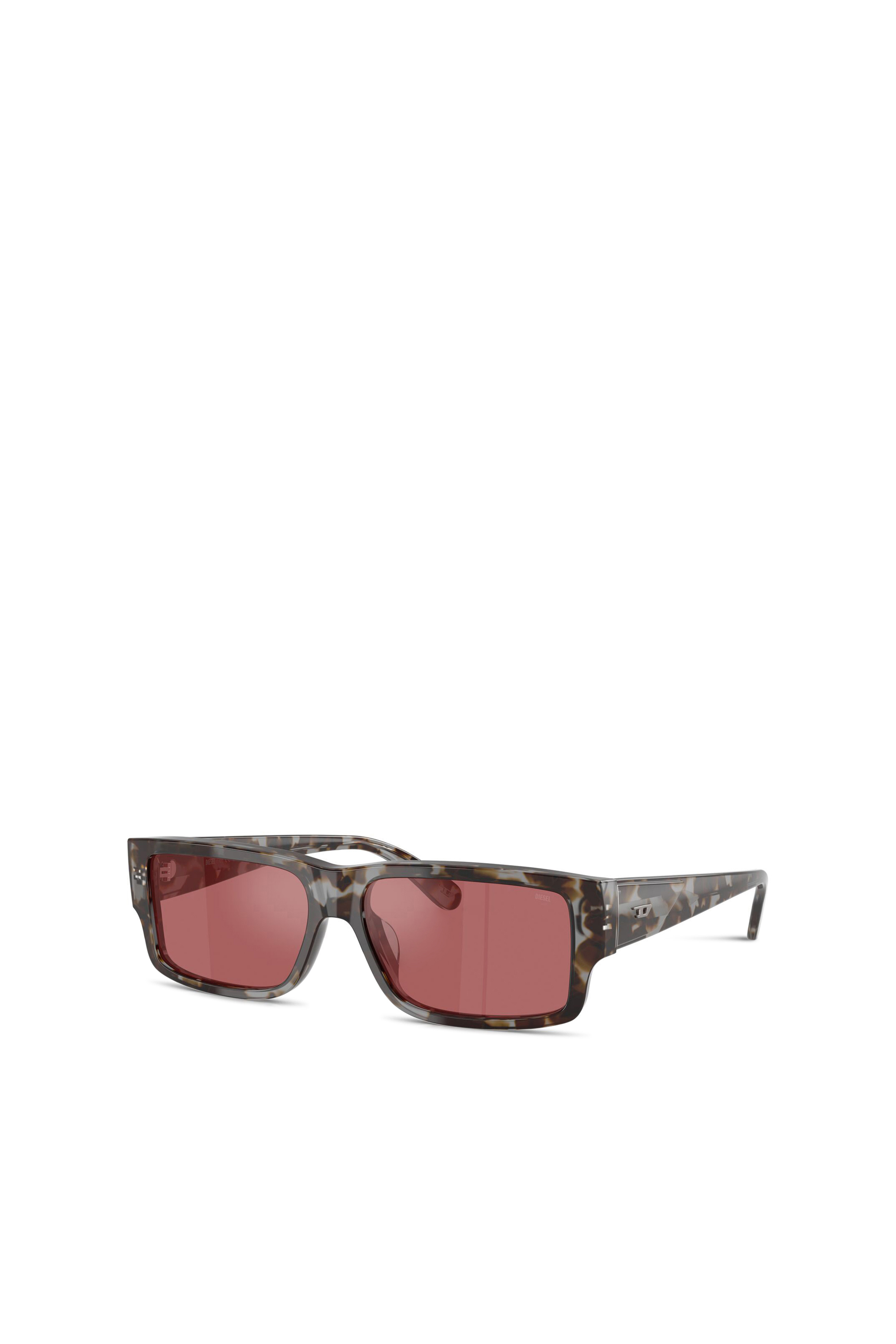 Diesel - 0DL2003 SIZE 57, Lunettes de soleil rectangulaires Homme in Rouge - 4