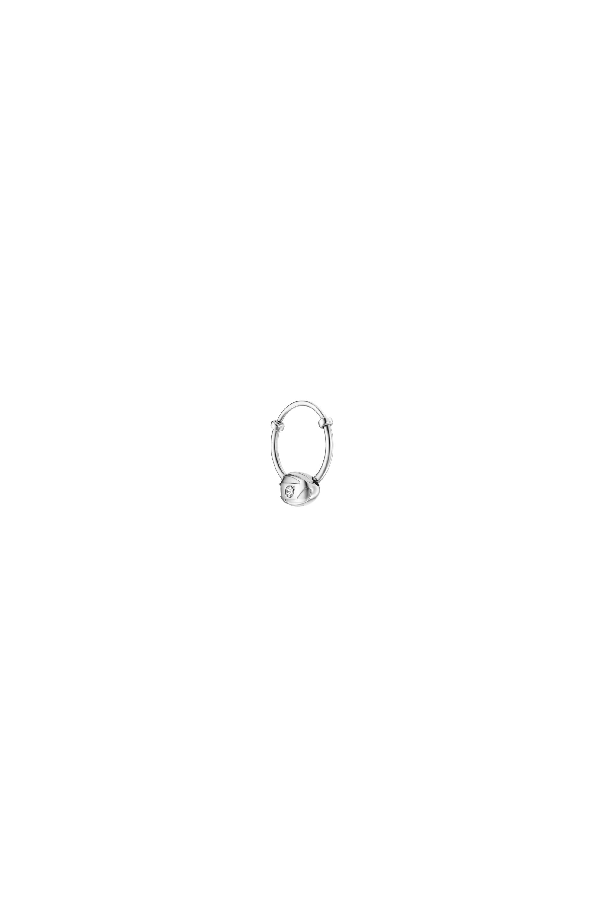 Diesel - DX1703040 JEWELLERY, Orecchino a cerchio in acciaio inox Unisex in Argento - 1