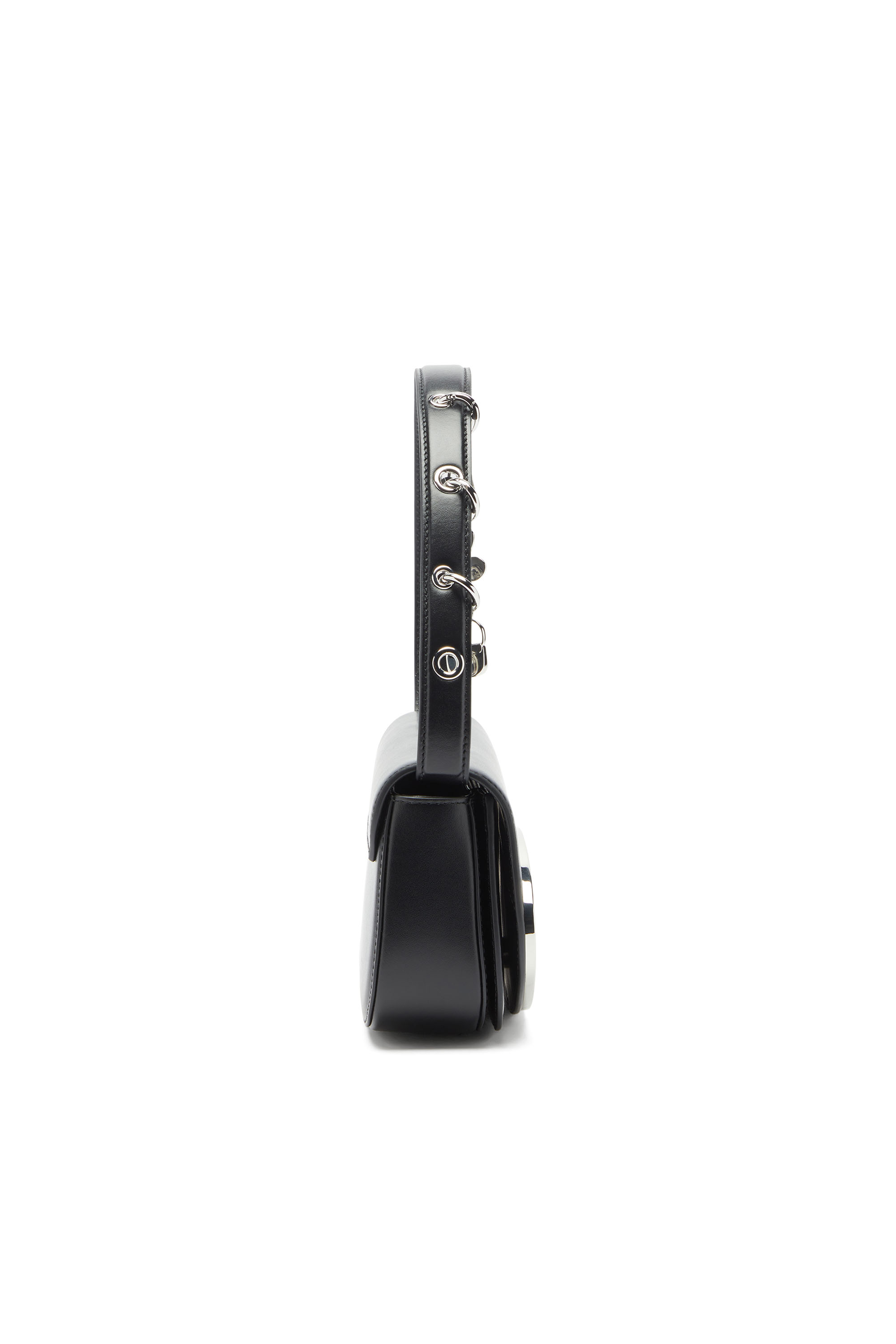Diesel - 1DR, Damen 1DR - Ikonische Schultertasche aus Leder mit Henkel-Charms in Schwarz - 4