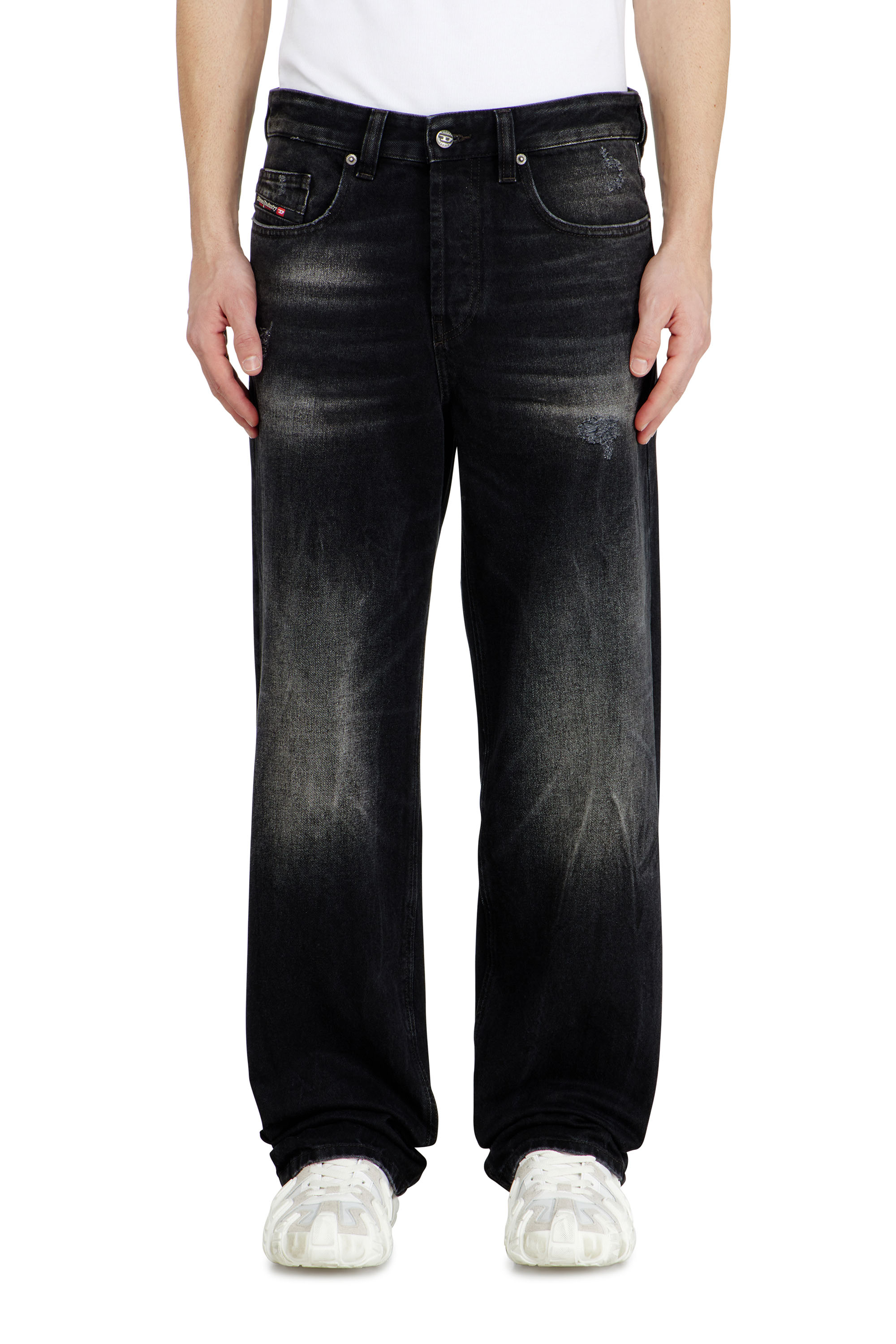 Diesel - Relaxed Jeans 2001 D-Macro 0BEBB Homme, Noir - Image 1