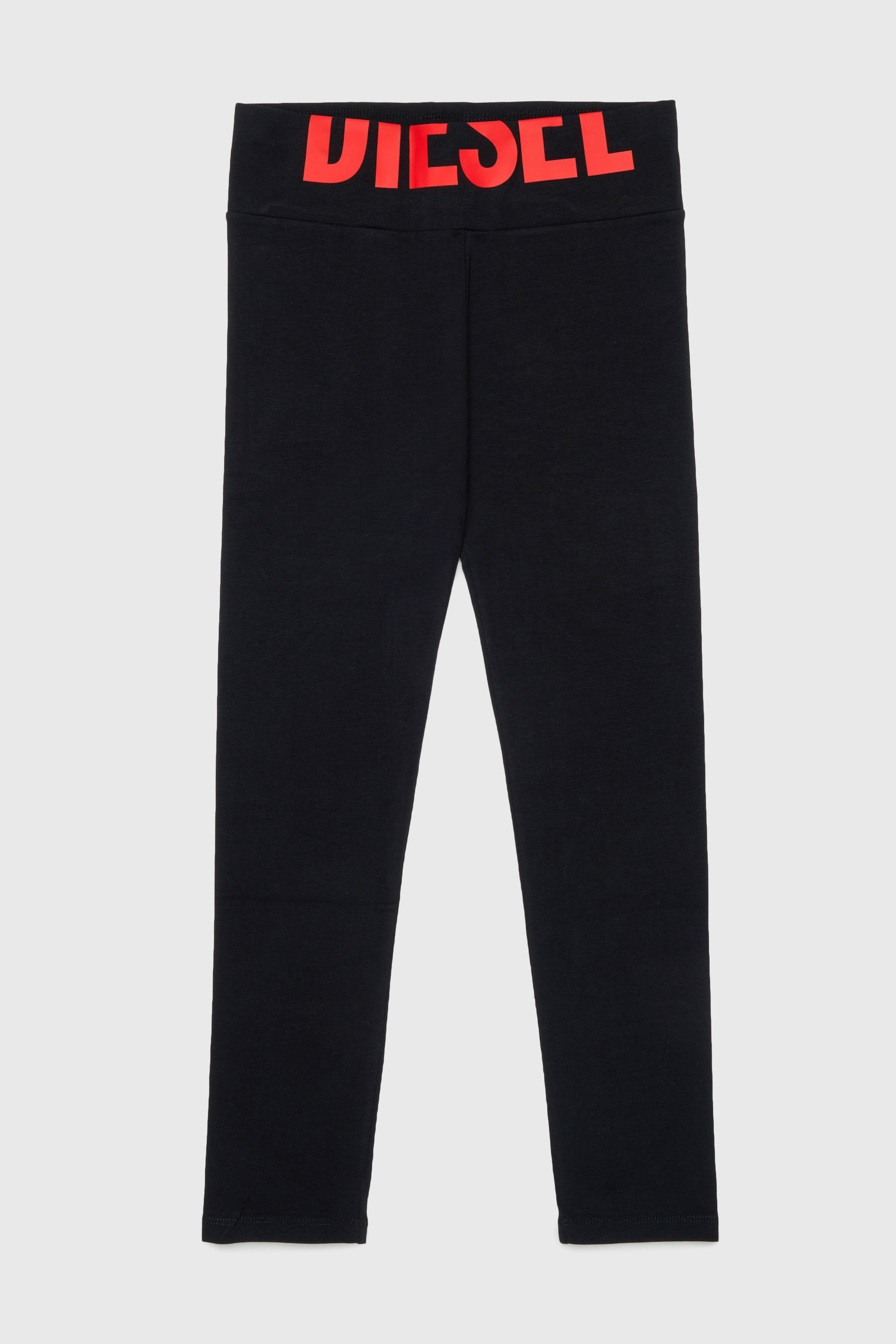 Diesel - PCEFY, Leggings en coton avec logo d&eacute;coup&eacute; Femme in Noir - 1