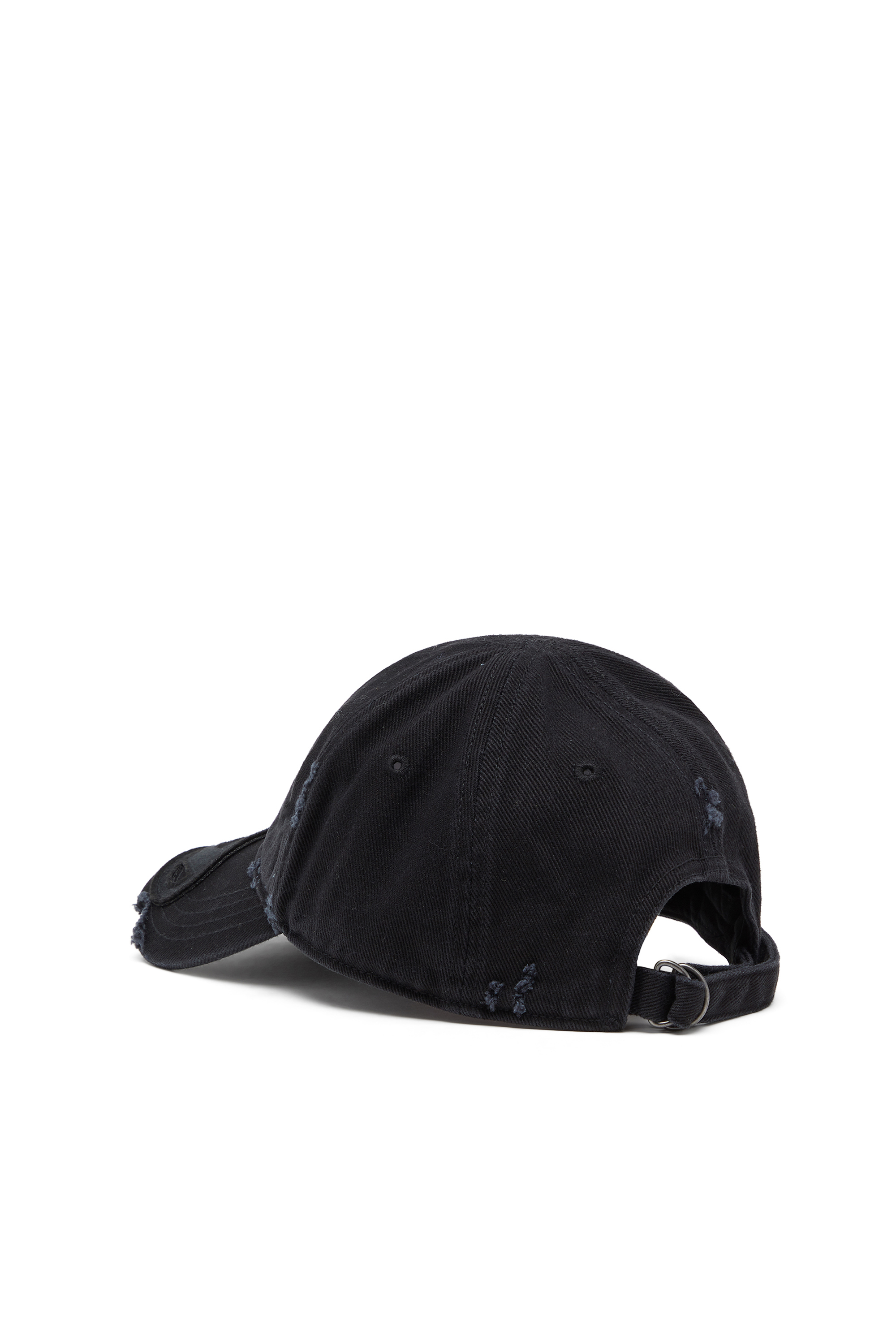 Diesel - C-BIGDOV, Herren Cap aus baumwoll-twill mit distressed details in Schwarz - 2