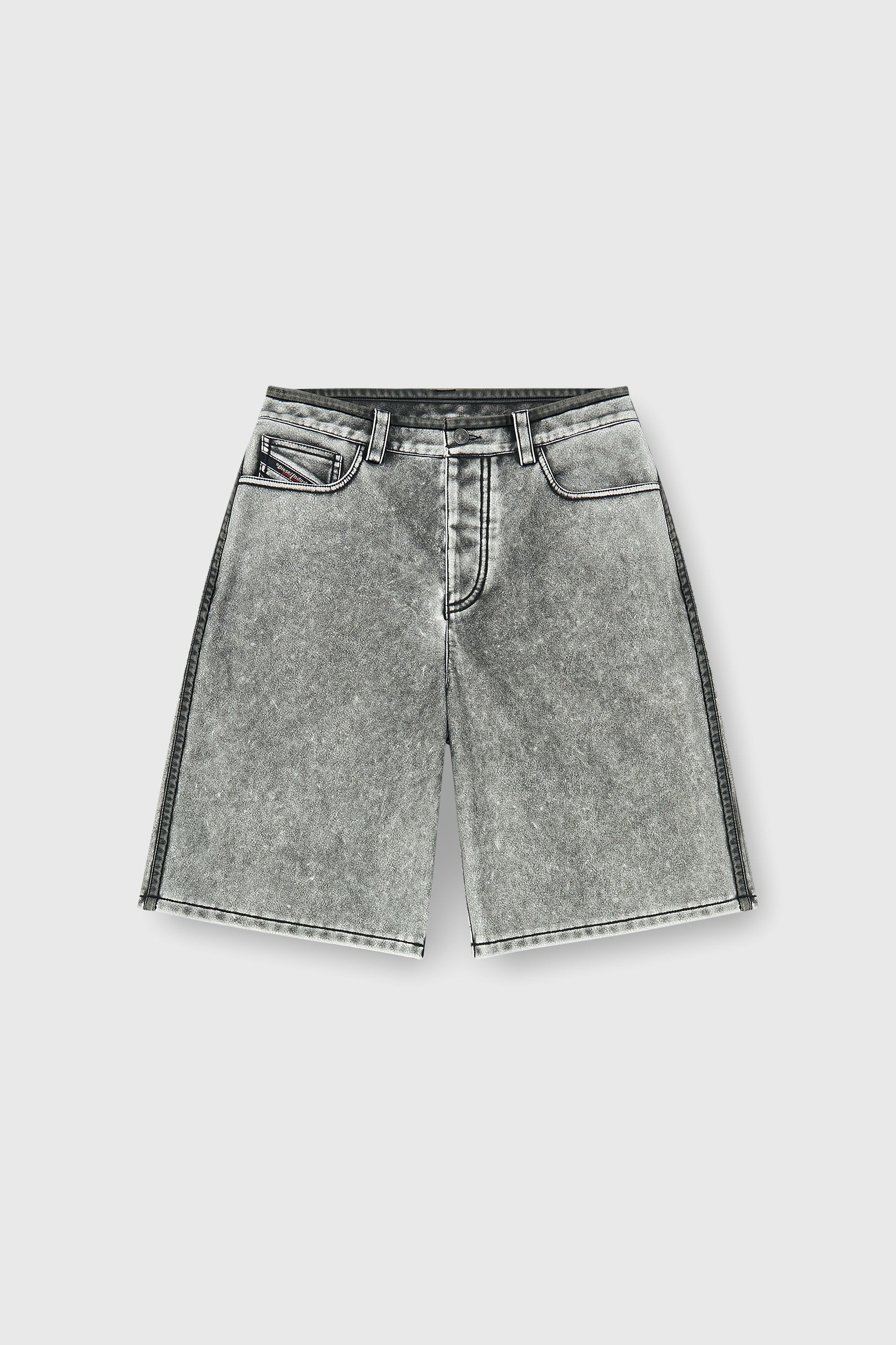 Diesel - P-ARLOR, Damen Bermudashorts aus PU in Grau - 2