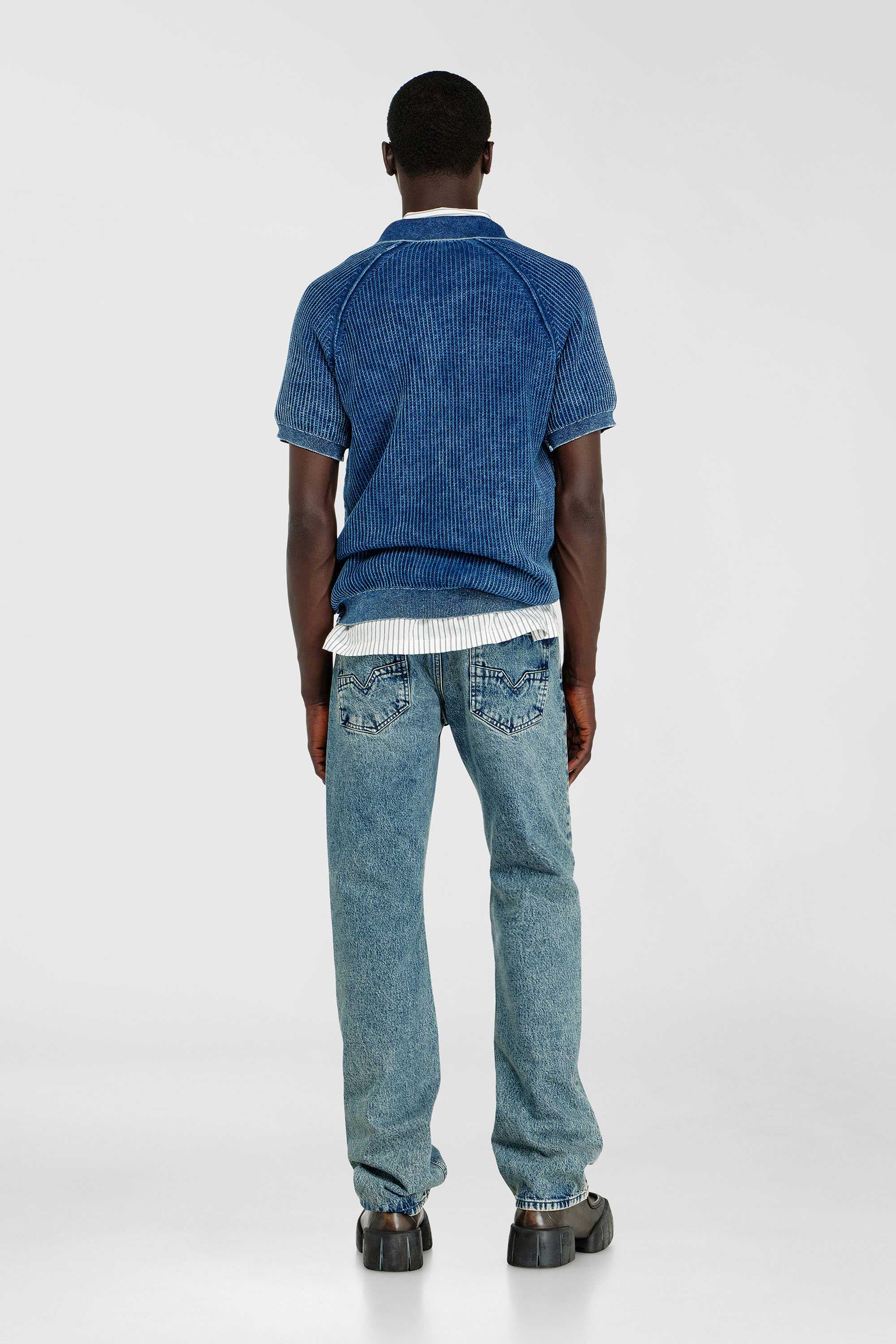 Diesel - Regular Jeans 1985 Larkee 0IFBV Homme, Bleu moyen - Image 3