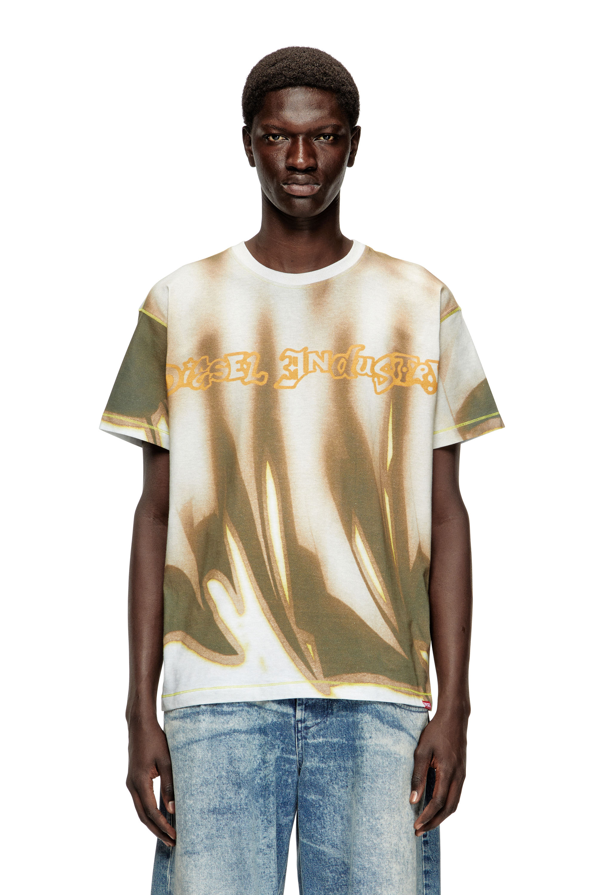 Diesel - T-NORM-SHOW, T-shirt avec imprimé graffiti Homme in Polychrome - 1