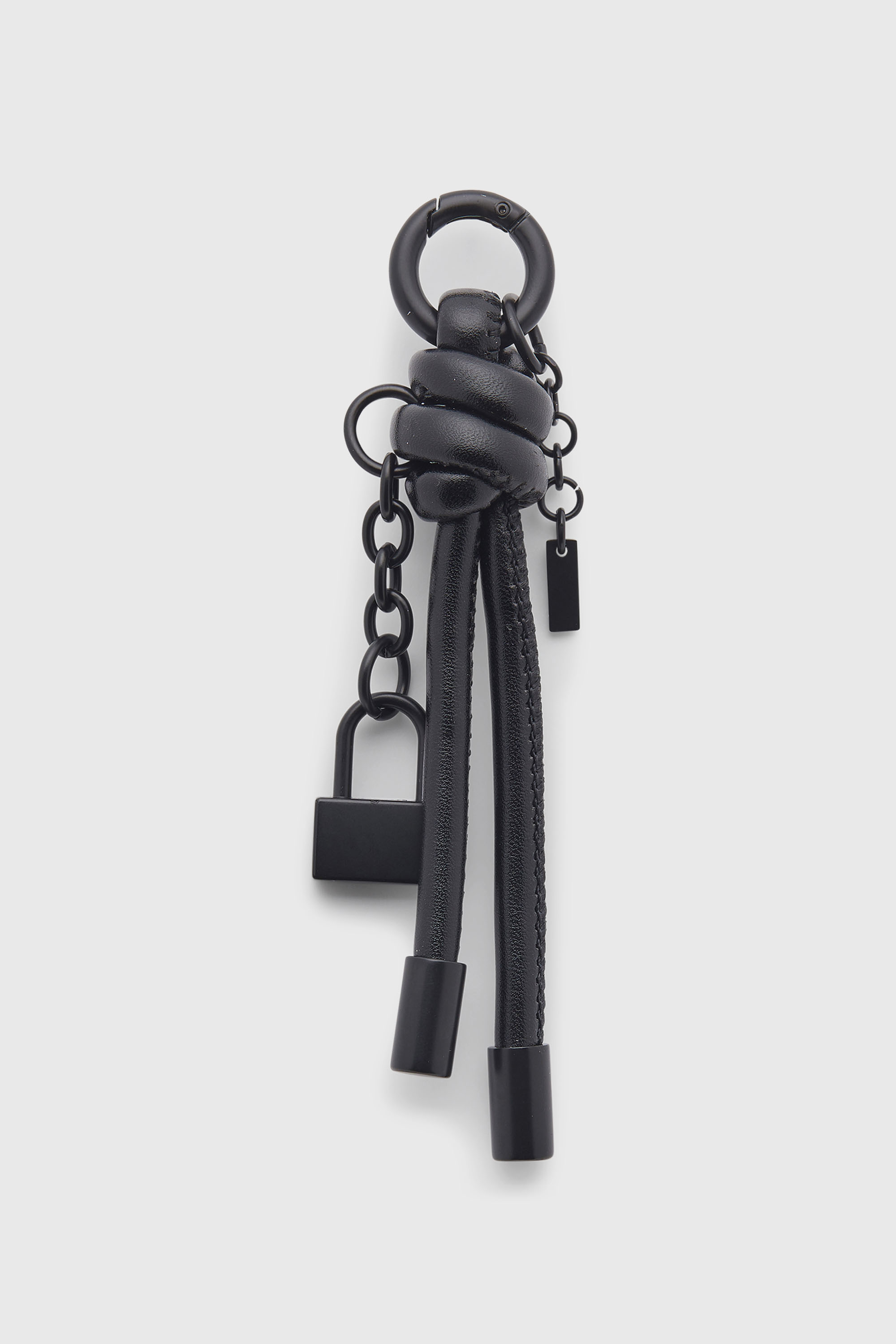 Diesel - CHARM-LOCK II, Portachiavi in metallo con dettaglio lucchetto Diesel Uomo in Nero - 2