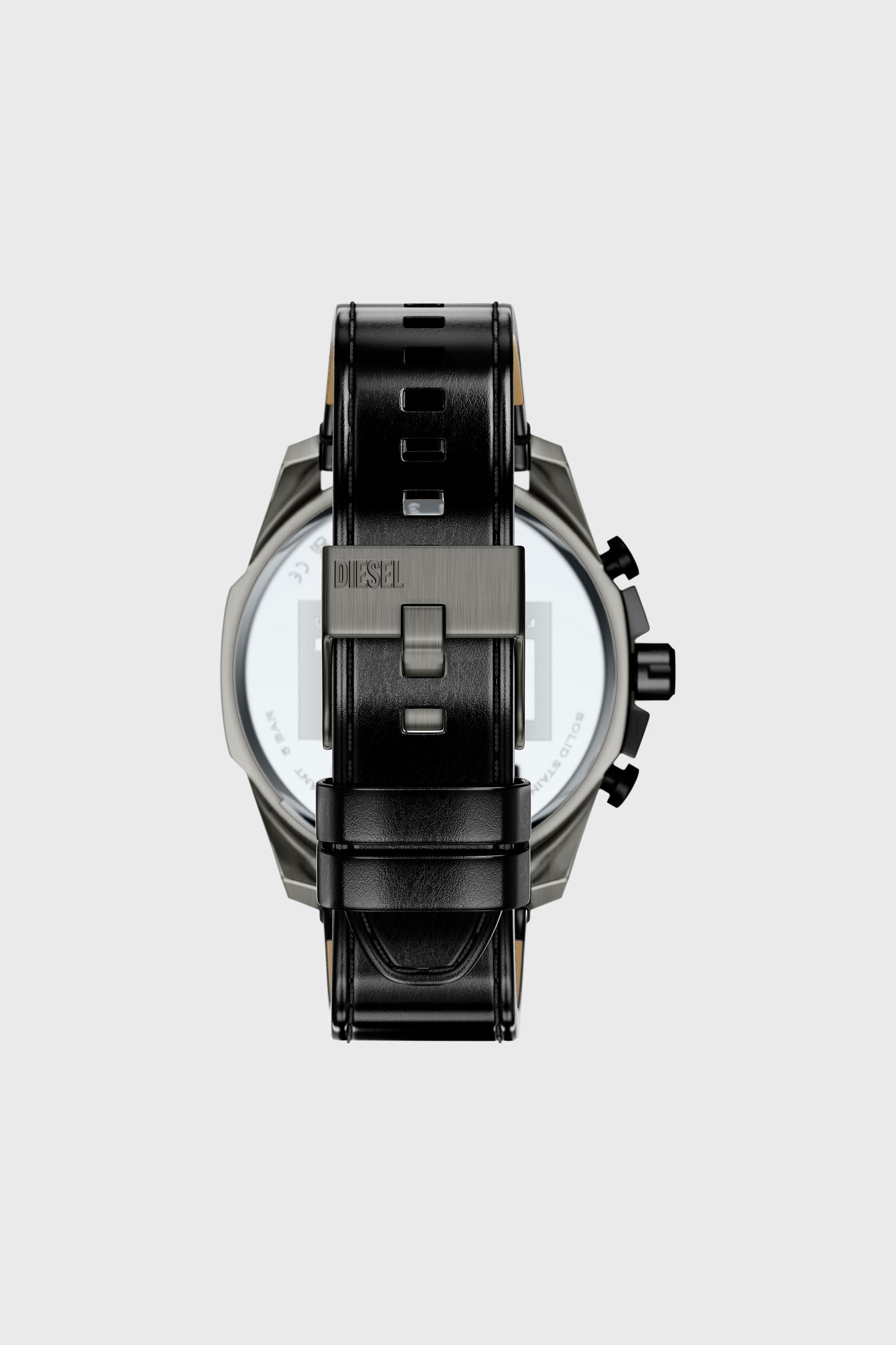 Diesel - DZ4714 WATCH, Orologio Mega Chief  Slim in pelle nera Uomo in Nero - 2