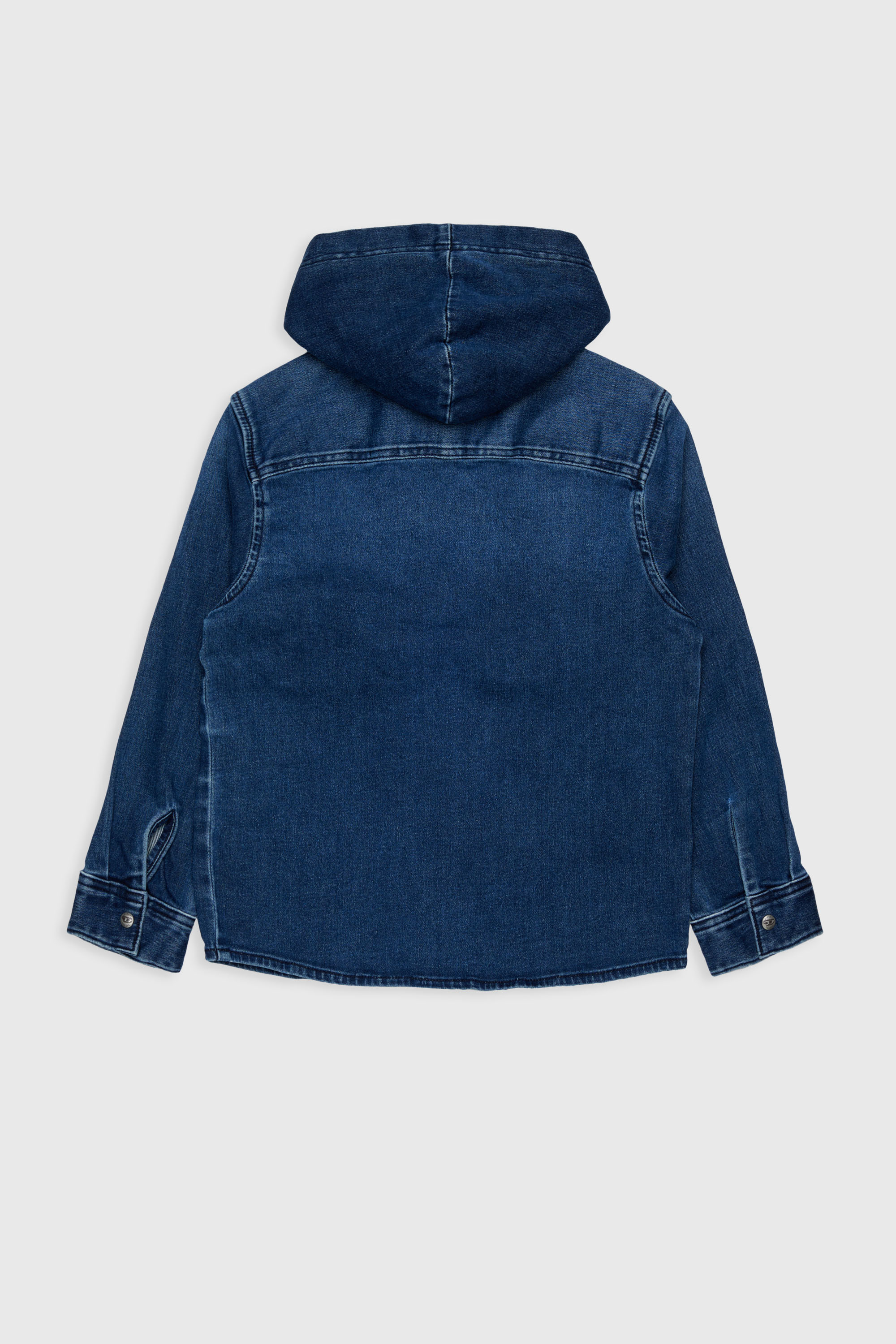 Diesel - CAMPS-OVER JJJ, Hooded shirt en JoggJeans &agrave; effet ombr&eacute; Homme in Bleu - 2