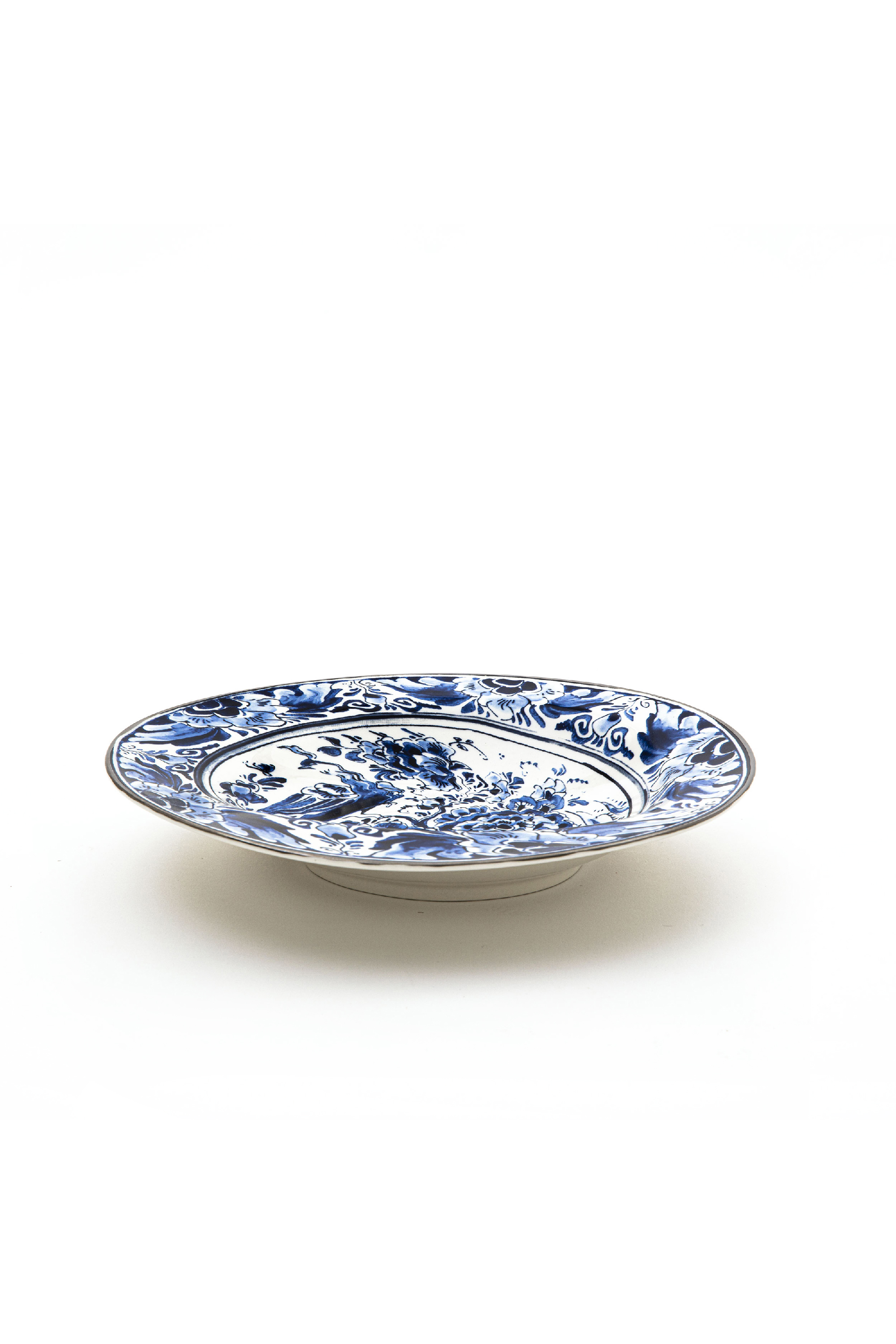 Diesel - 11222 SOUP PLATE IN PORCELAIN "CLASSIC O, Weiss/Blau - Image 3