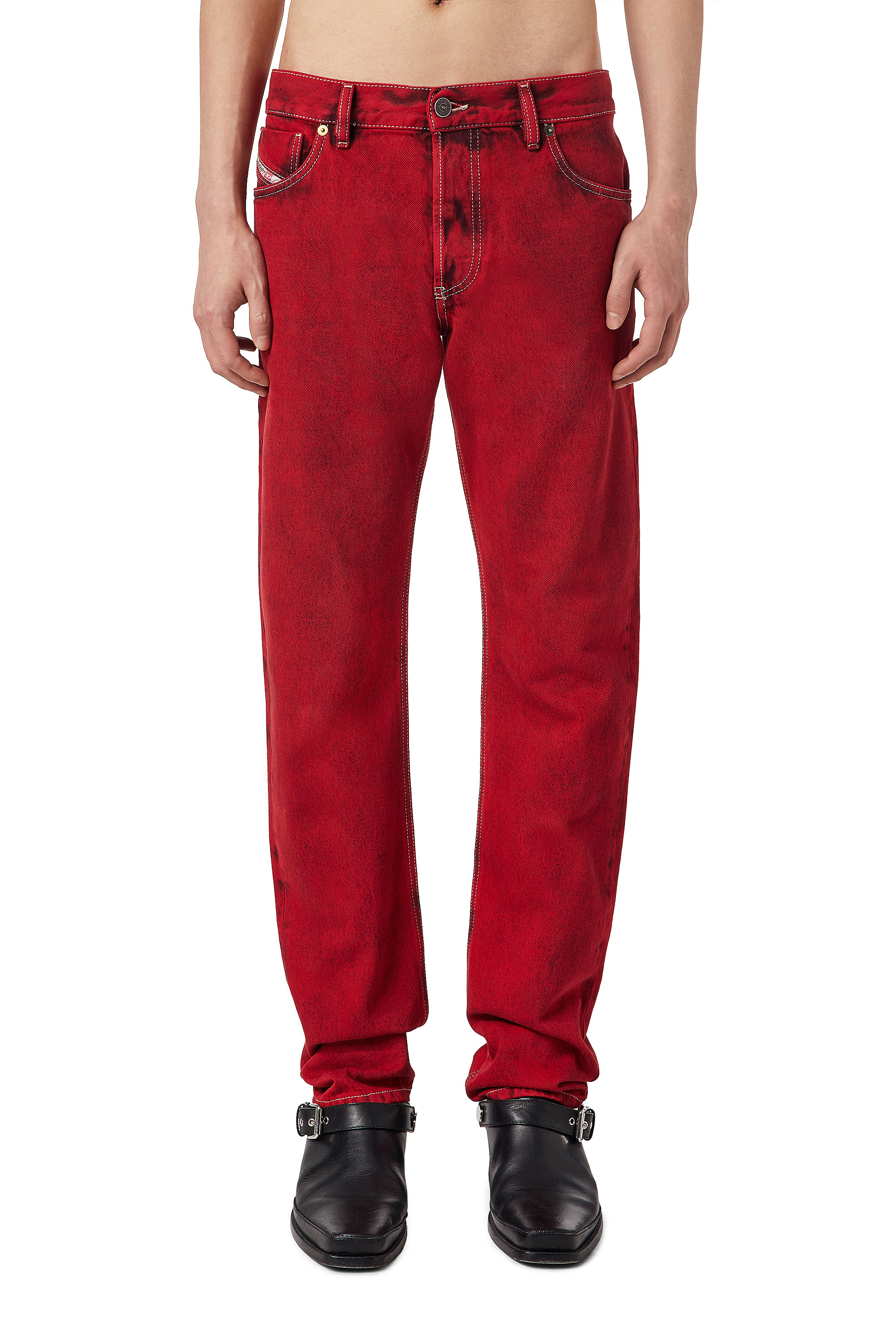 Diesel - 1995 09D35 Straight Jeans, Rosso - Image 1