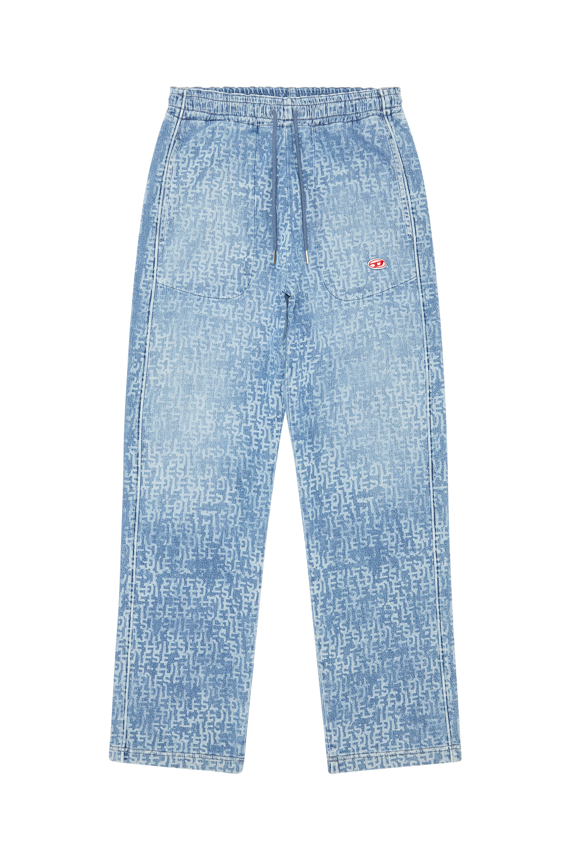 Diesel - D-Martians Track Denim 09E27 Straight, Bleu Clair - Image 6