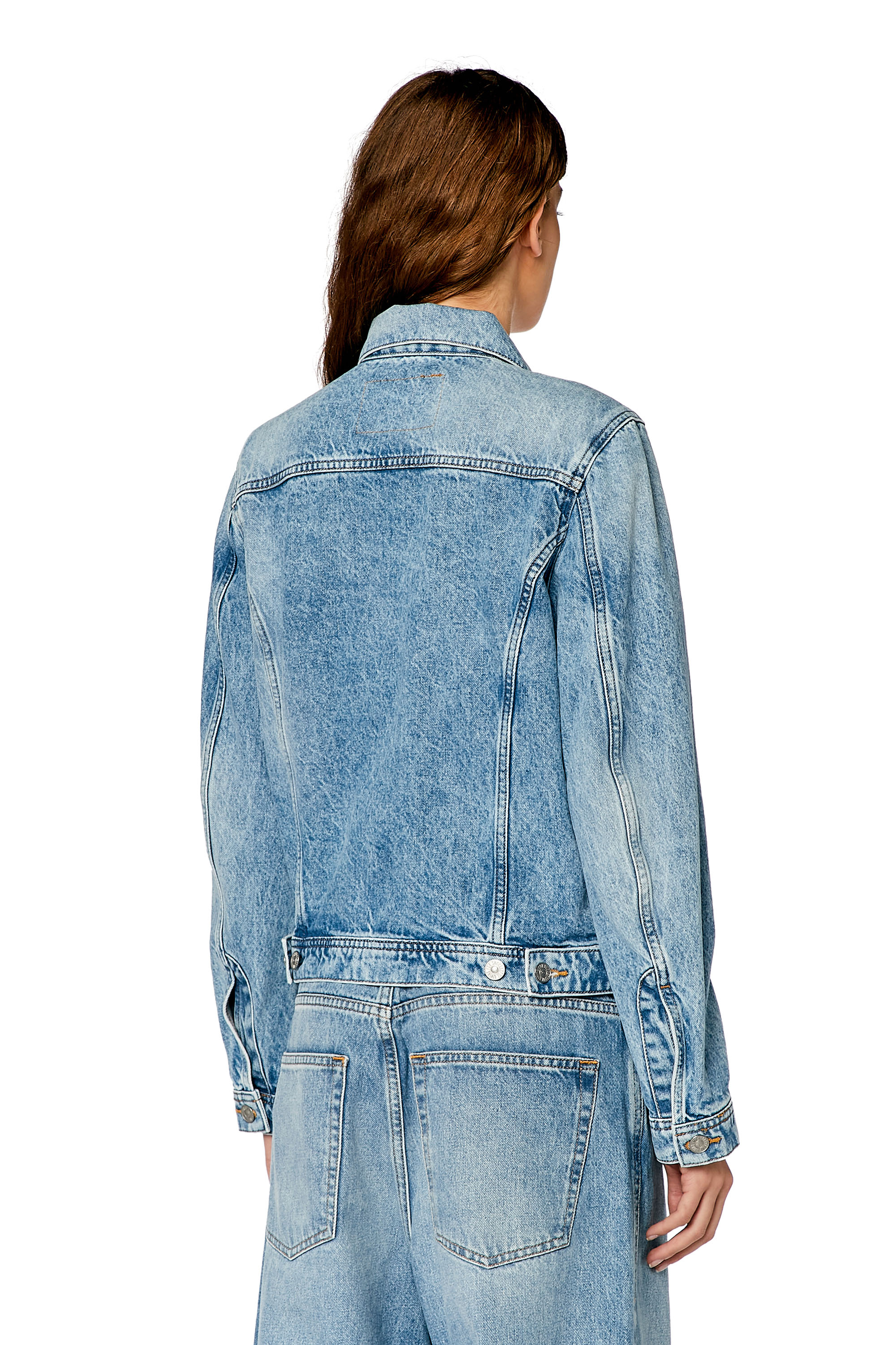 Diesel - DE-BONNY, Veste trucker en denim Femme in Bleu - 3