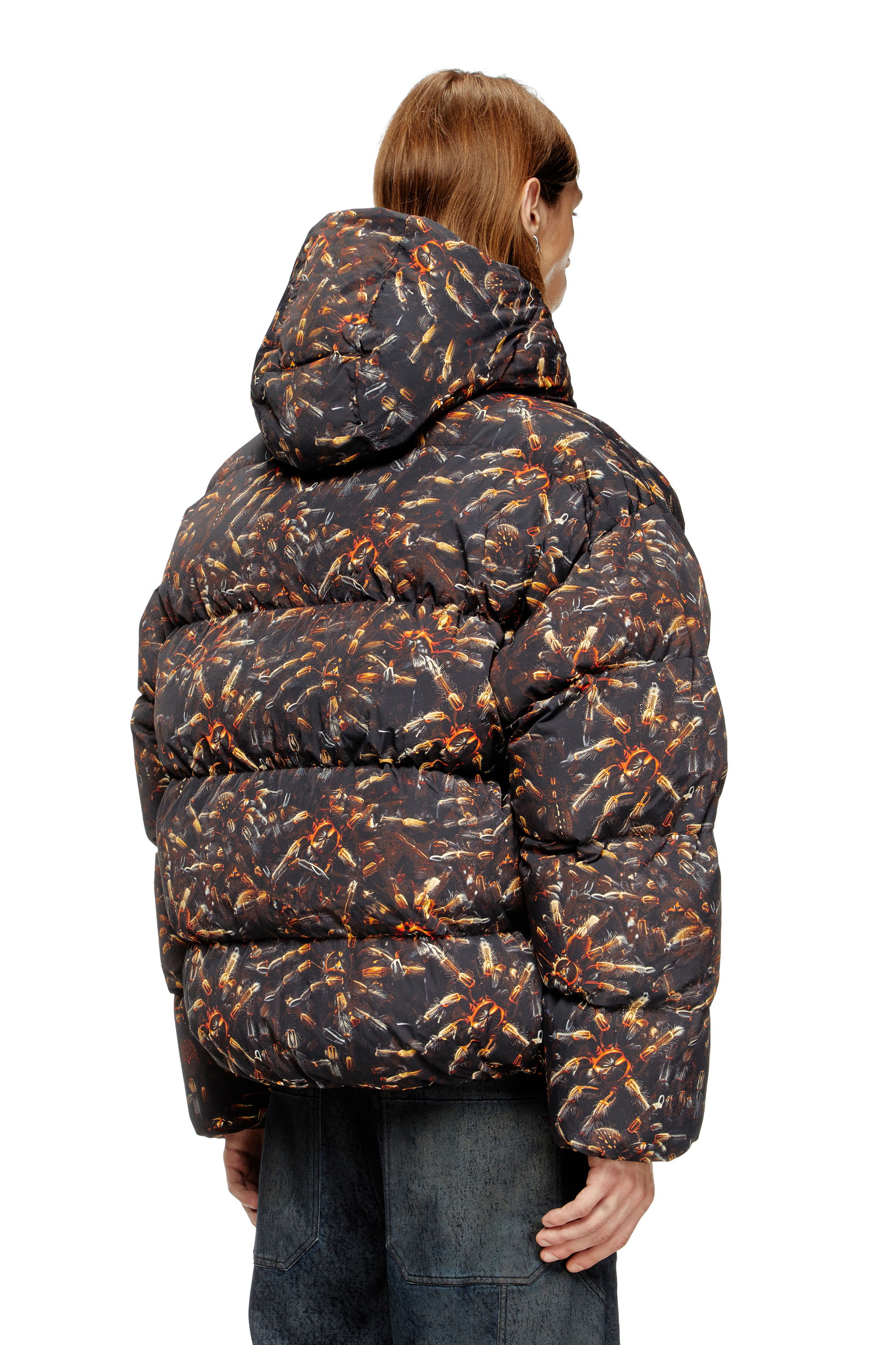 Diesel - W-SPIDER, Piumino con cappuccio e stampa spider Uomo in Multicolor - 4