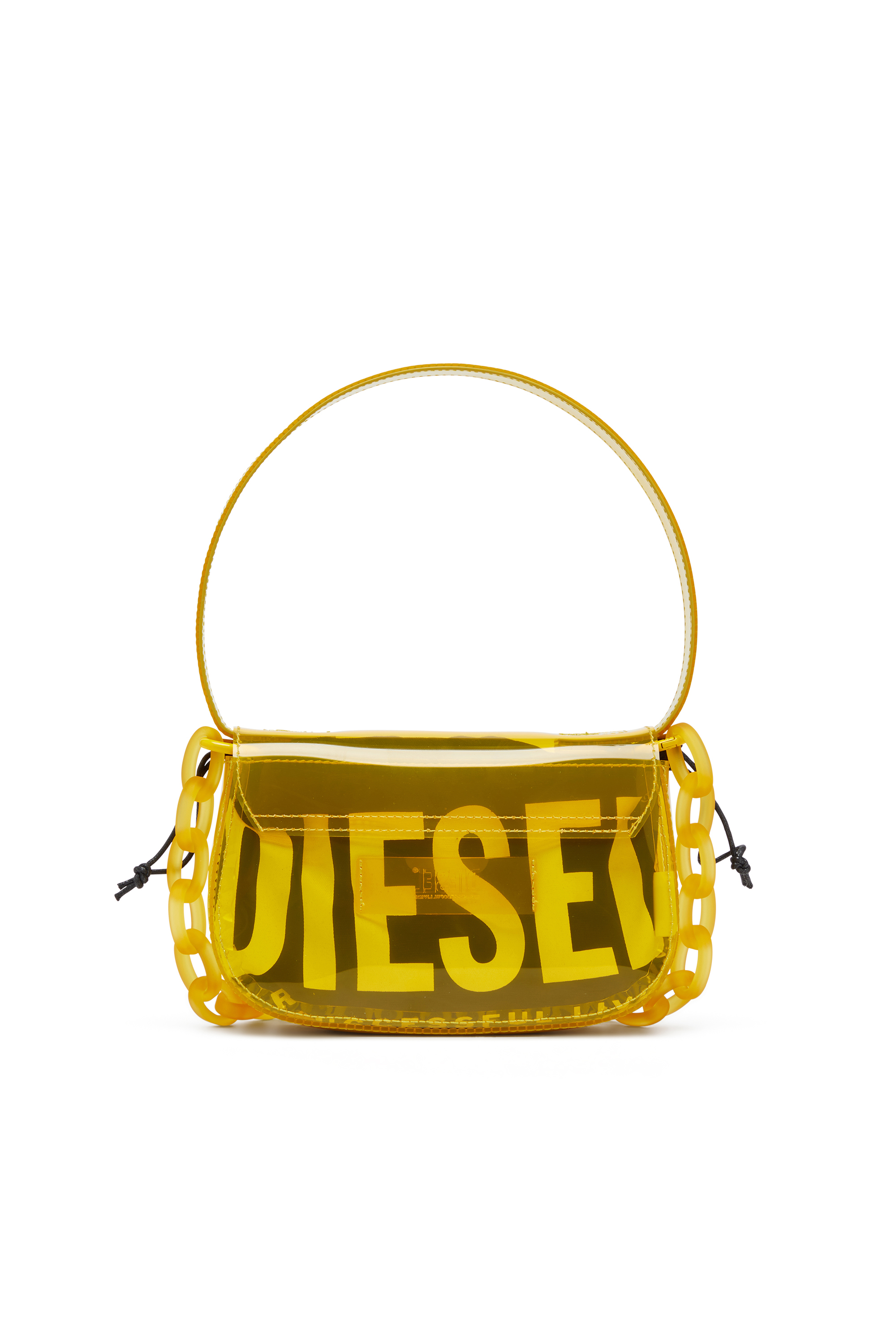 Diesel - 1DR, Damen 1DR-Ikonische Schultertasche aus transparentem TPU in Gelb - 2