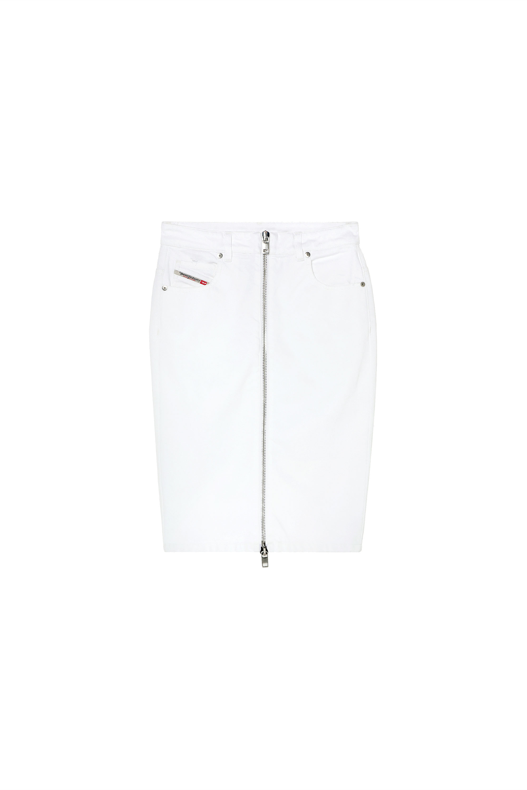 DE-PENCIL-ZIP, Blanc - Jupes