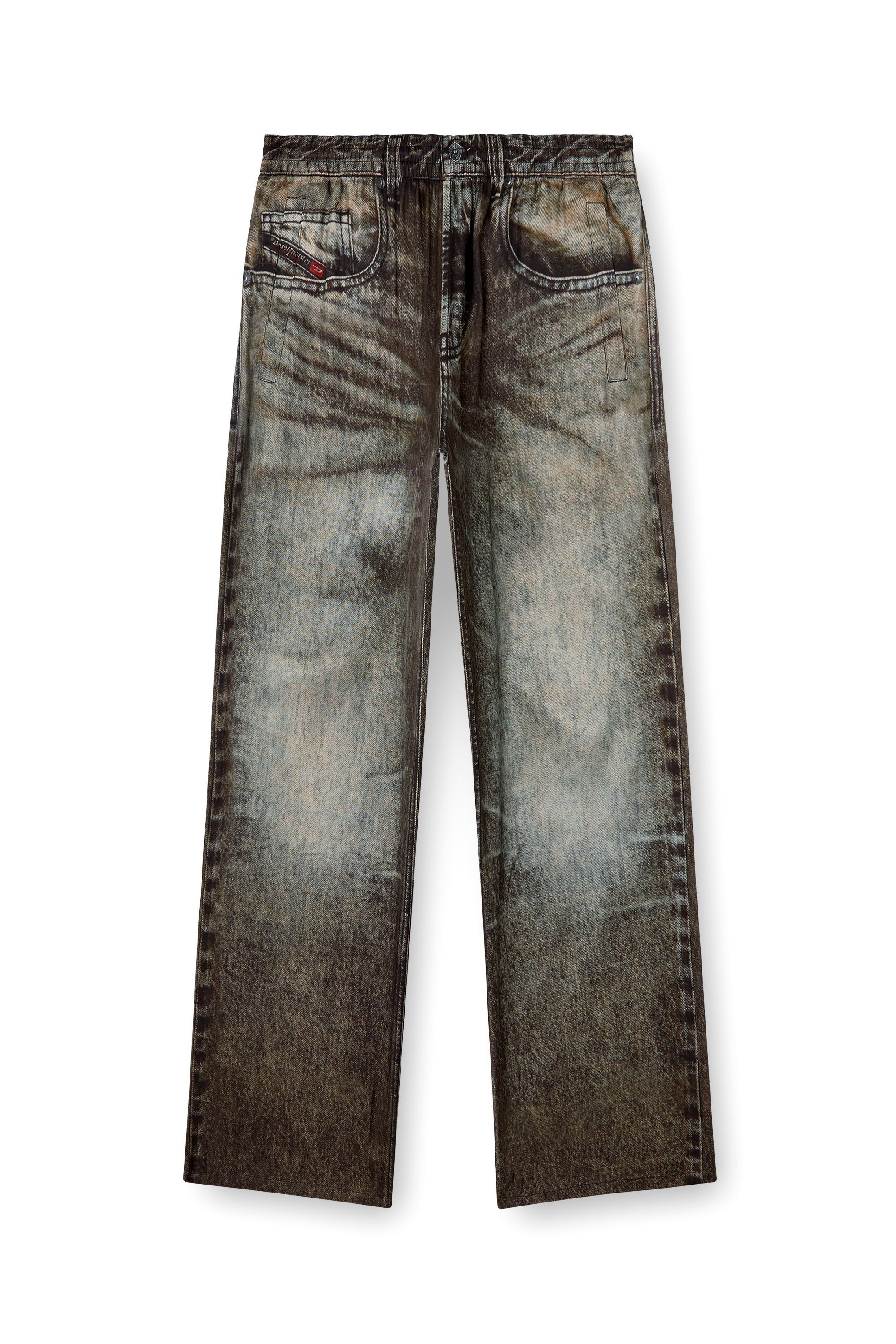 Diesel - P-THECK-LKCT, Herren Elastische Hose aus Viskose im Denim-Look in Schwarz - 2