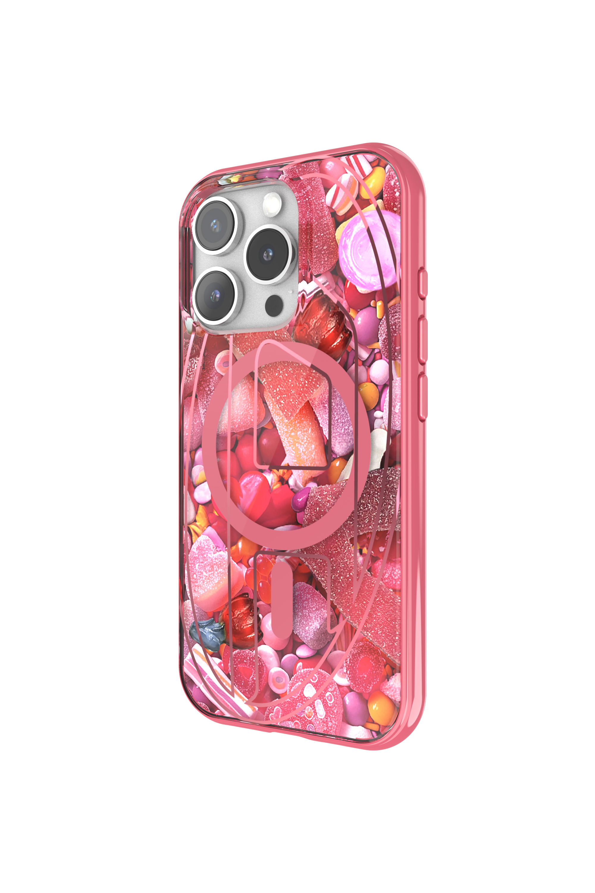 Diesel - 60250 AOP CASE, Coque Oval D avec MagSafe iPhone 16 Pro Mixte in Rose - 2
