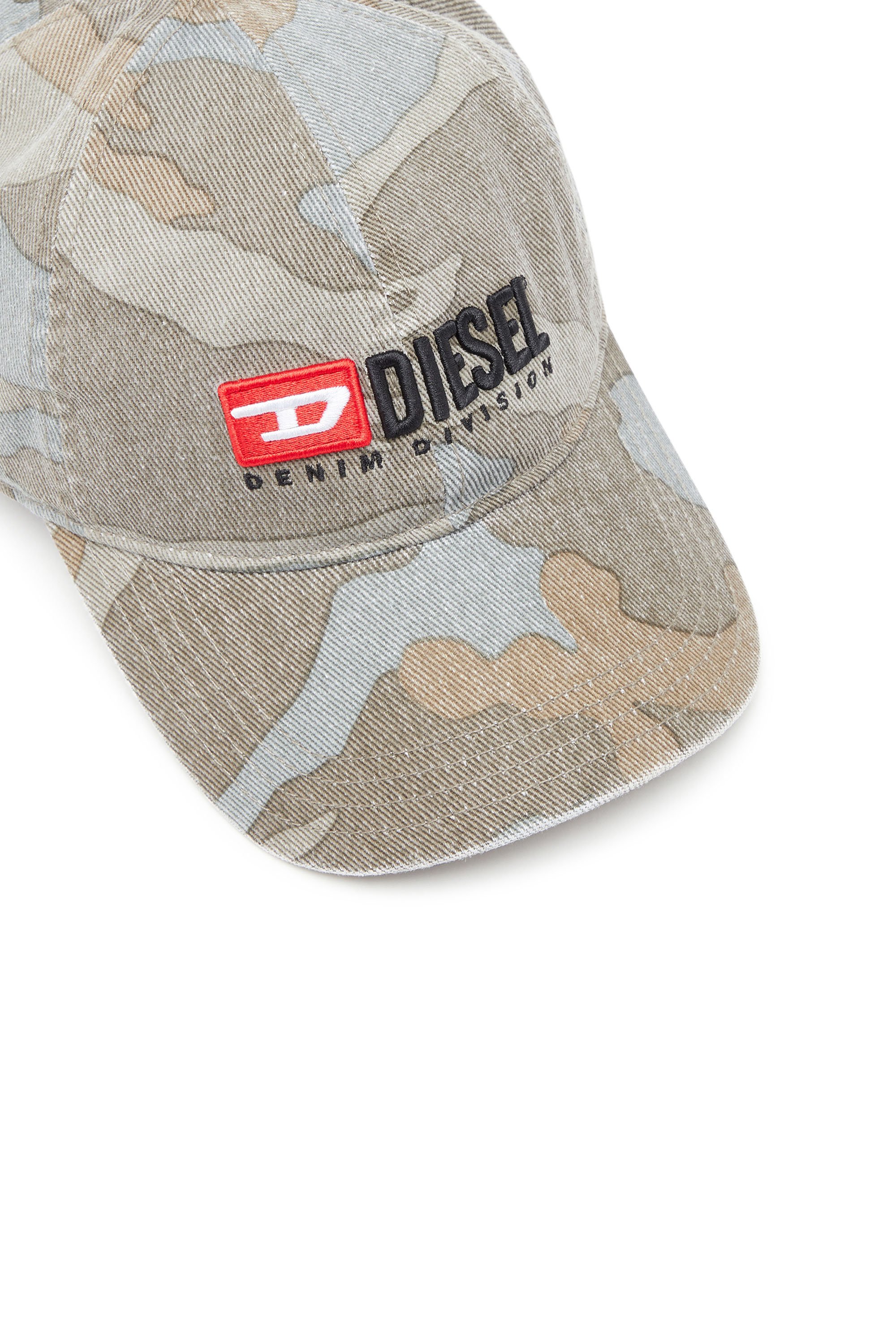 Diesel - CORRY-DIV-CMF, Herren Basecap mit Camouflage-Print in Grün/Grau - 3