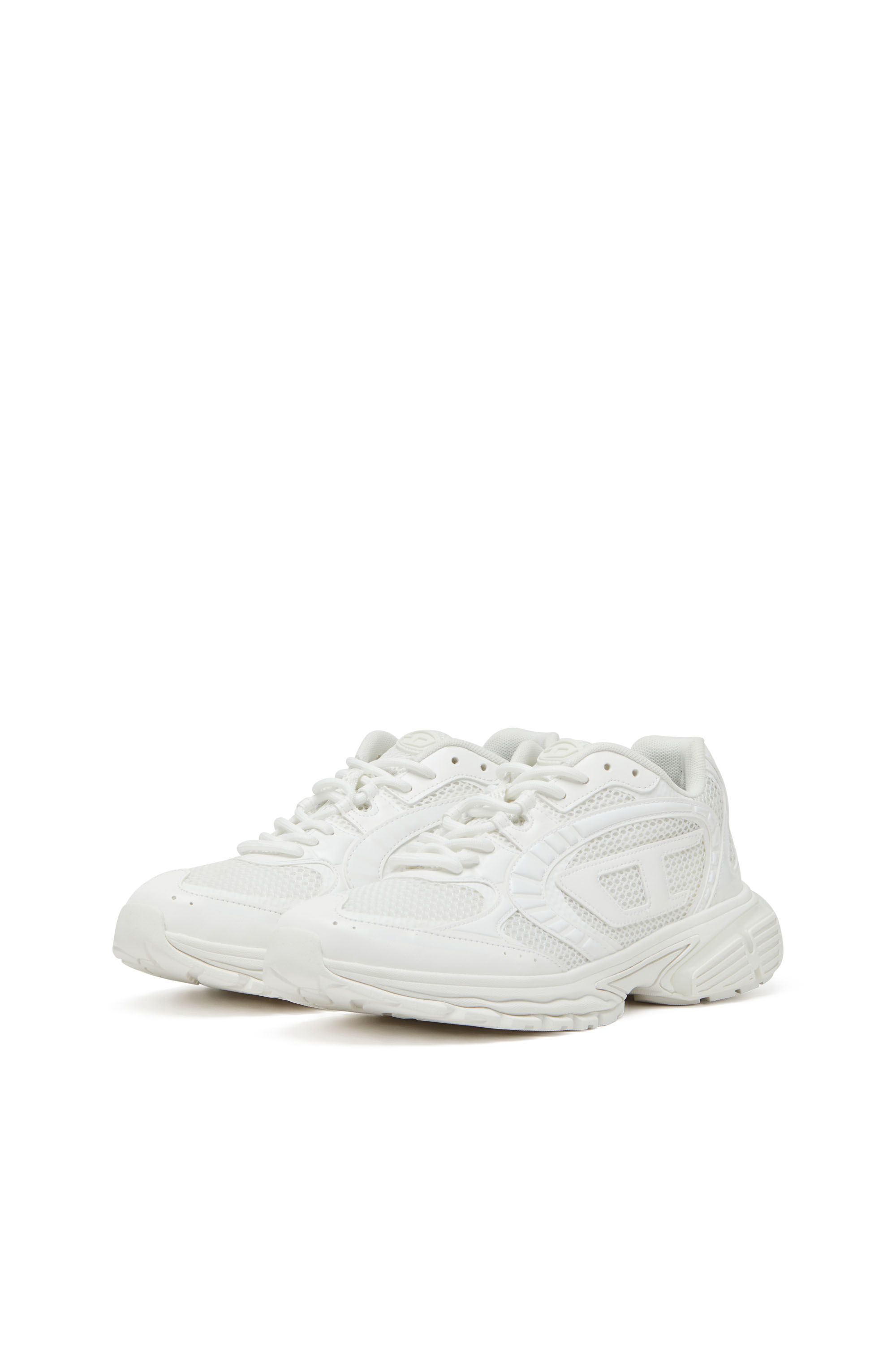 Diesel - S-PRO-V-DENSE LOW, Sneakers en mesh avec logo Oval D Homme in Blanc - 8