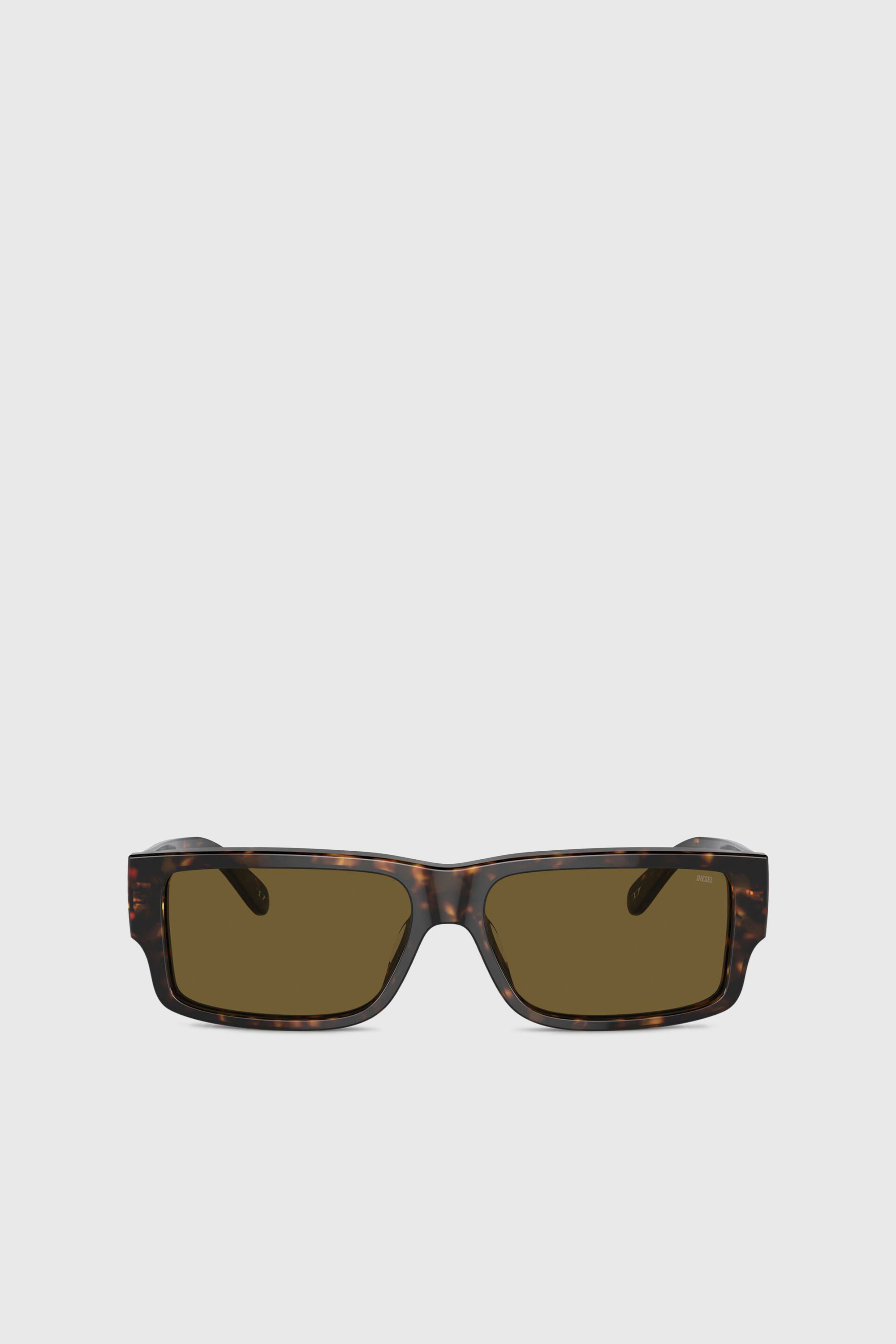 Diesel - 0DL2003 SIZE 57, Herren Rechteckiges Modell Brille in Braun - 1